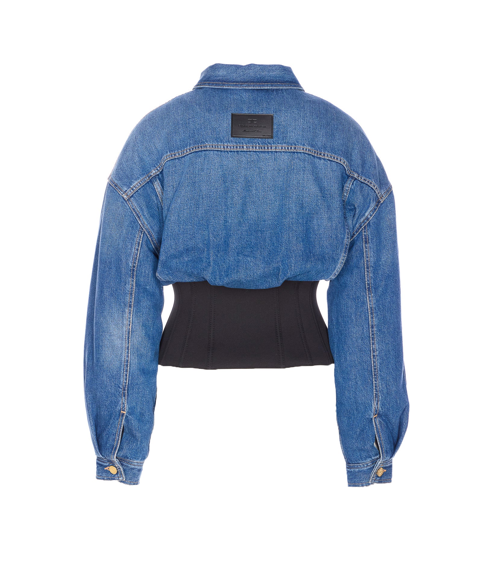 Elisabetta Franchi Coats Blue Cotton