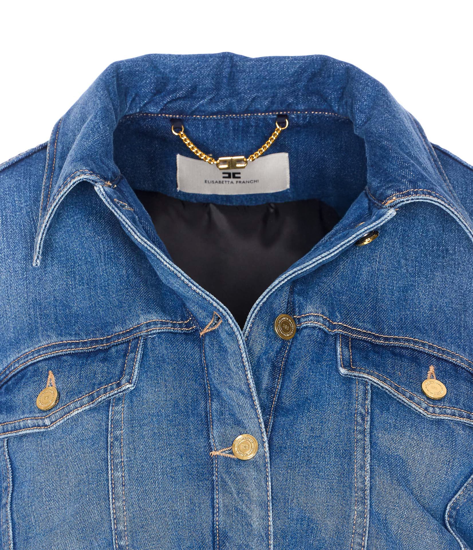 Elisabetta Franchi Coats Blue Cotton