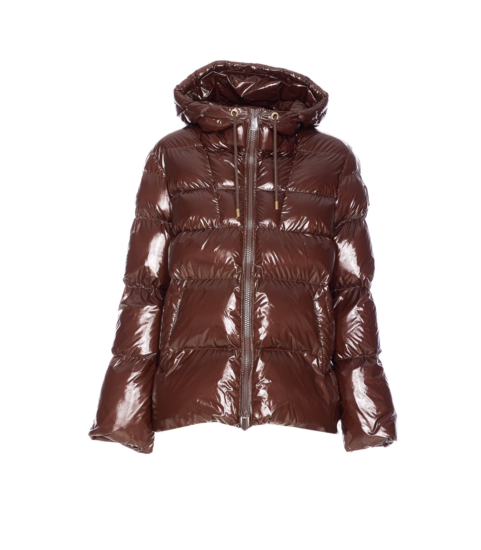 Pinko Coats Brown Nylon