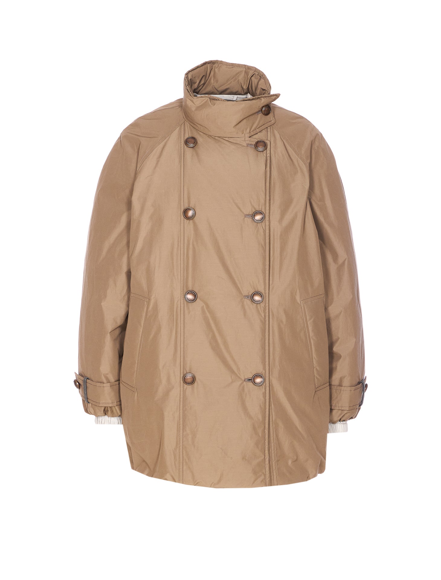 Brunello Cucinelli Coats Beige Polyester