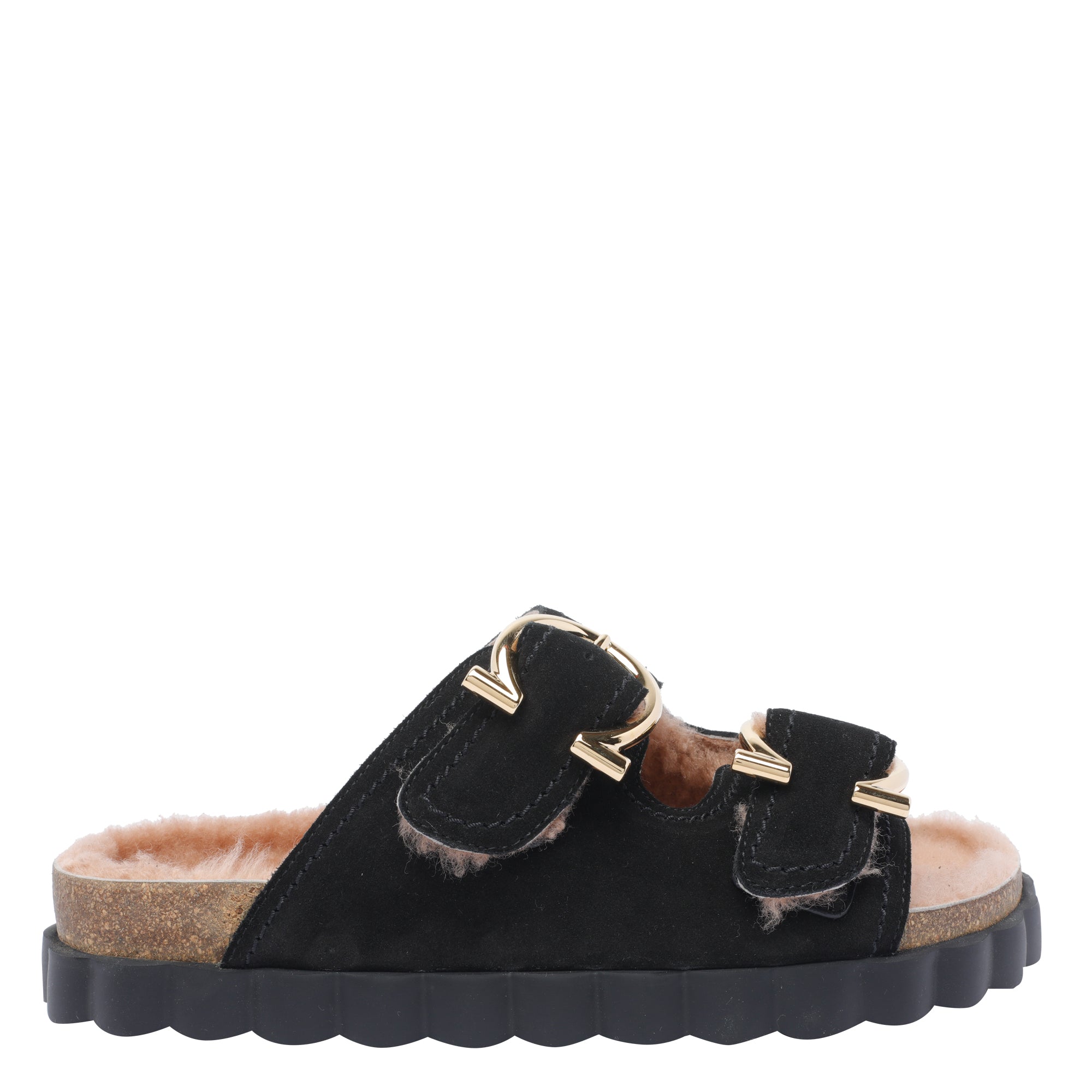 Ferragamo Sandals Black Calf Leather/rubber Sole