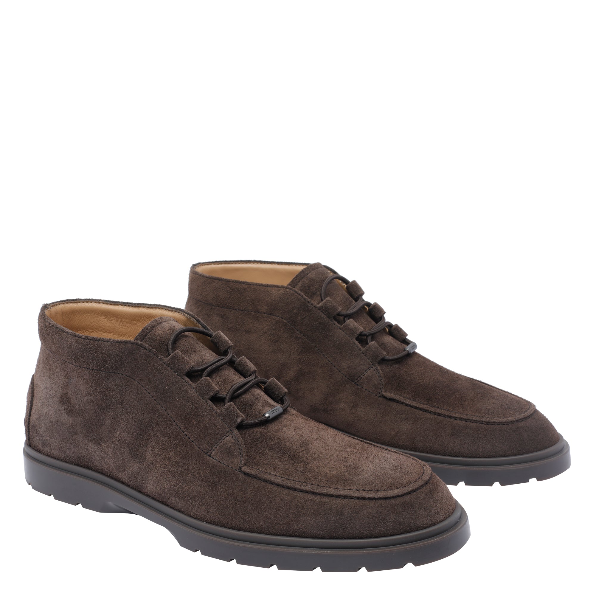 Tods Boots Brown Suede Leather/rubber Sole