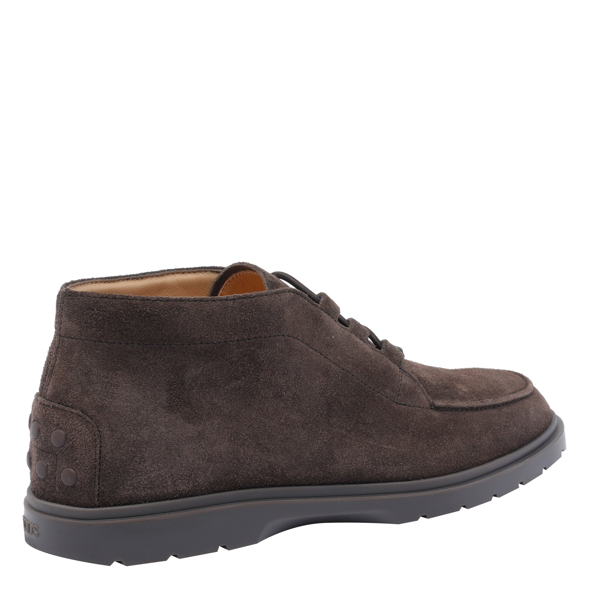 Tods Boots Brown Suede Leather/rubber Sole
