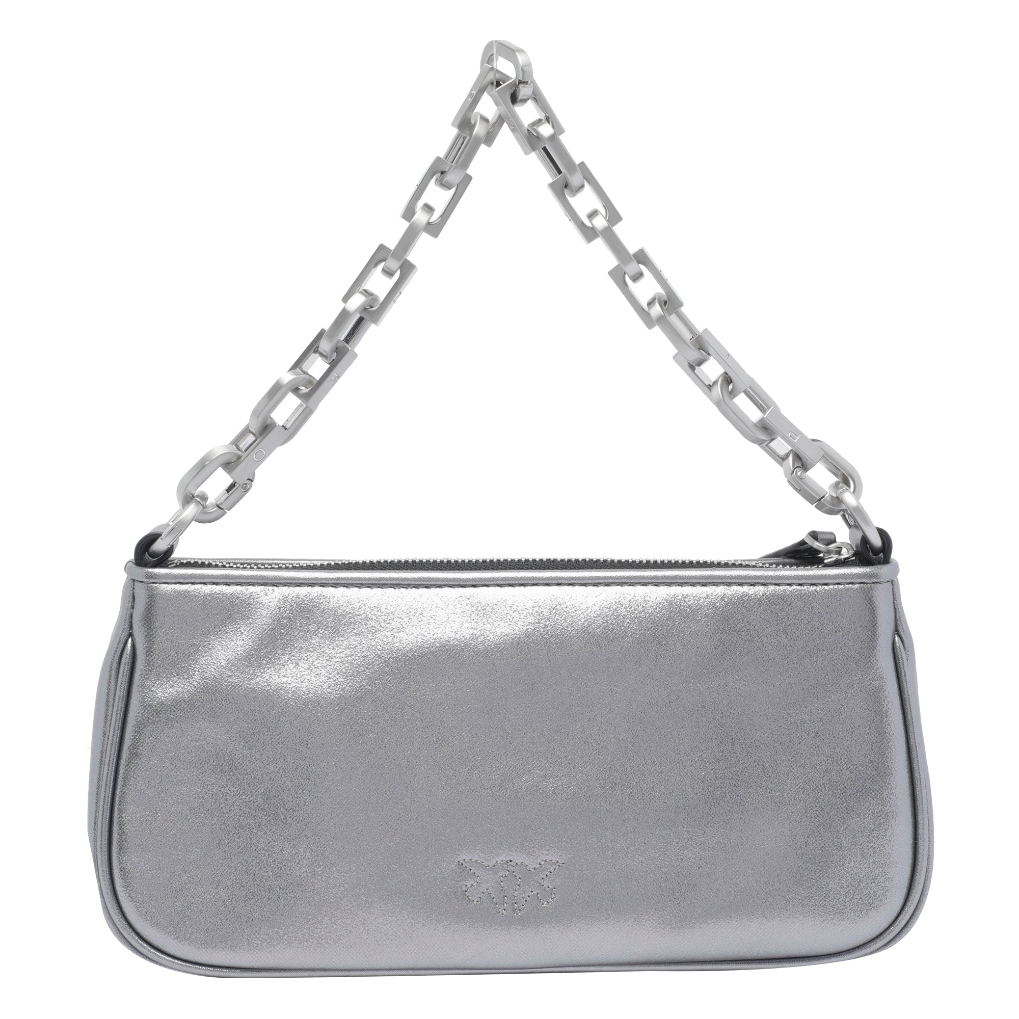Pinko Bags Silver Calf Leather