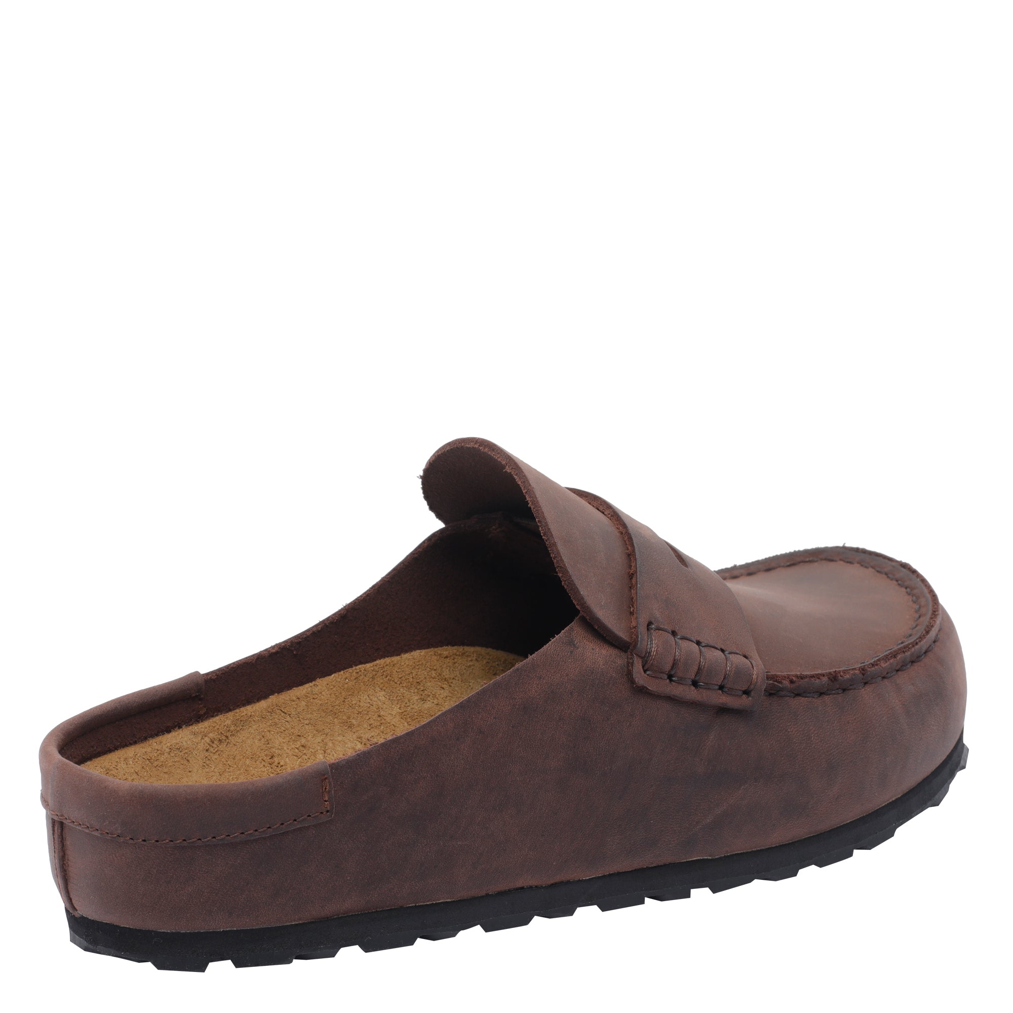 Birkenstock Flat Shoes Brown Calf Leather/rubber Sole