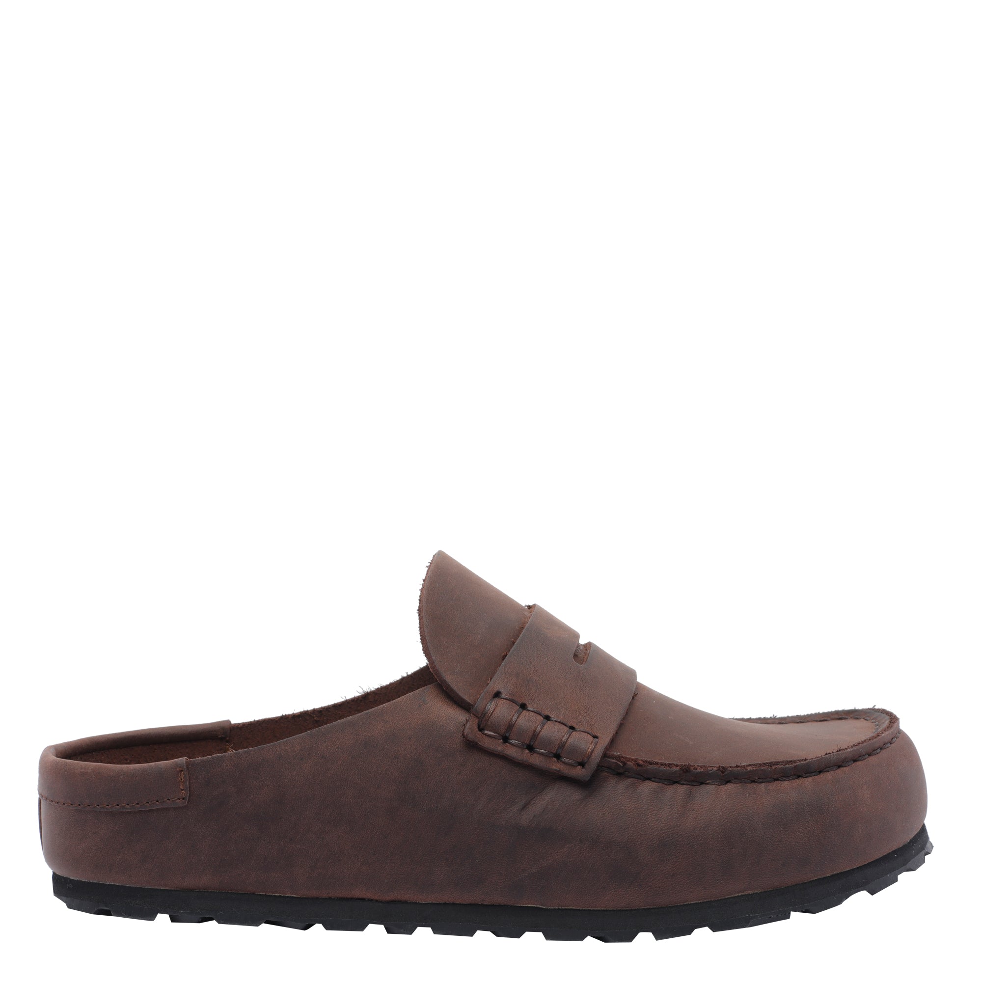 Birkenstock Flat Shoes Brown Calf Leather/rubber Sole