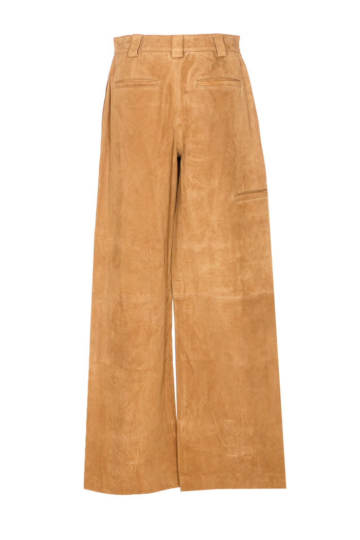 Tory Burch Trousers Beige Goat Leather