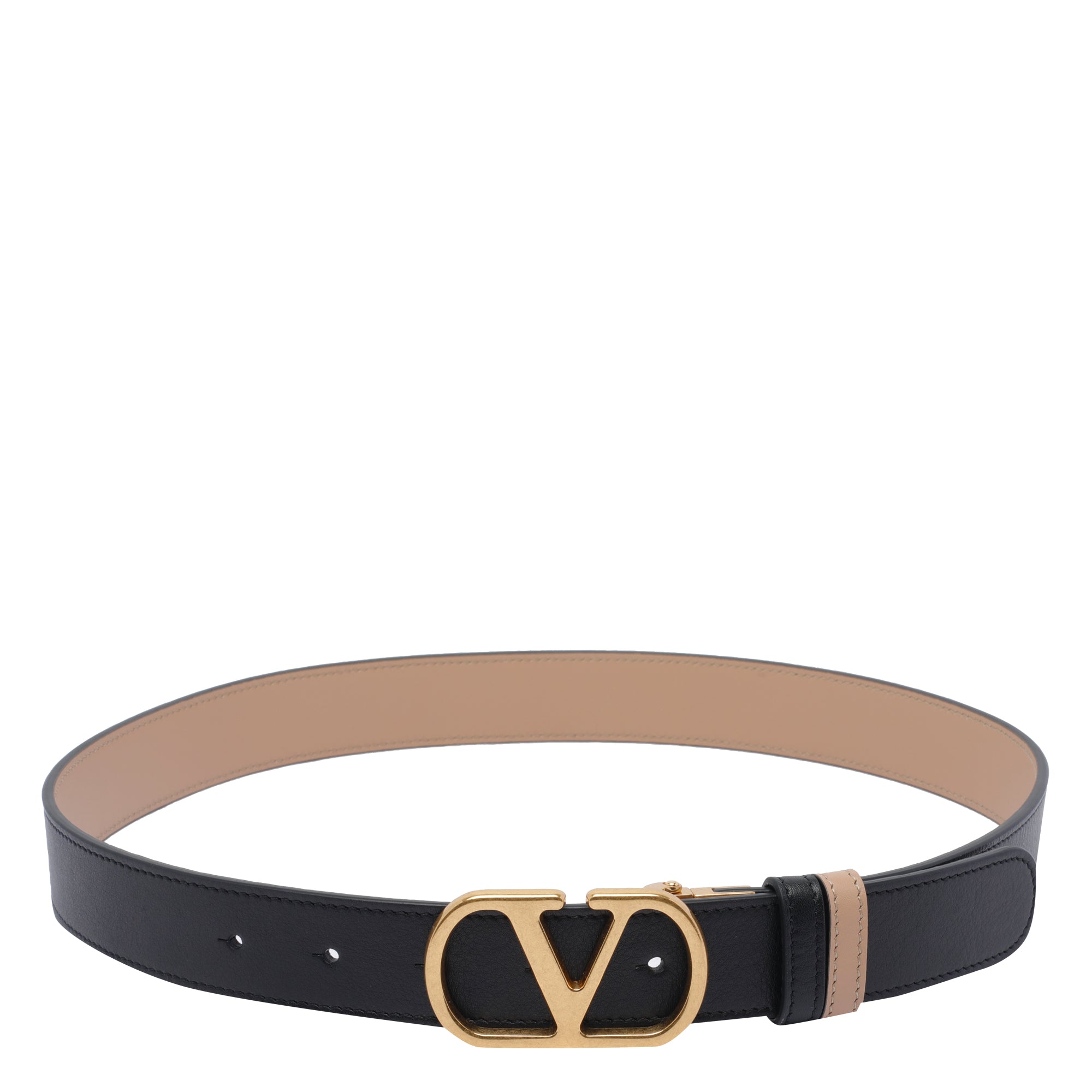 Valentino Garavani Belts Black Calf Leather