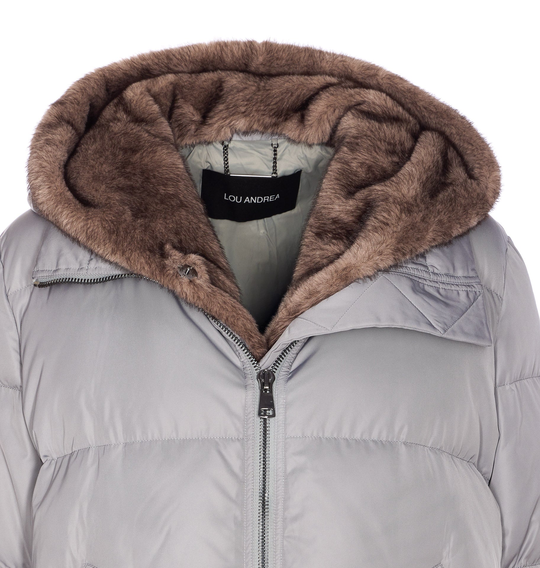 LOU ANDREA Coats Grey Polyester