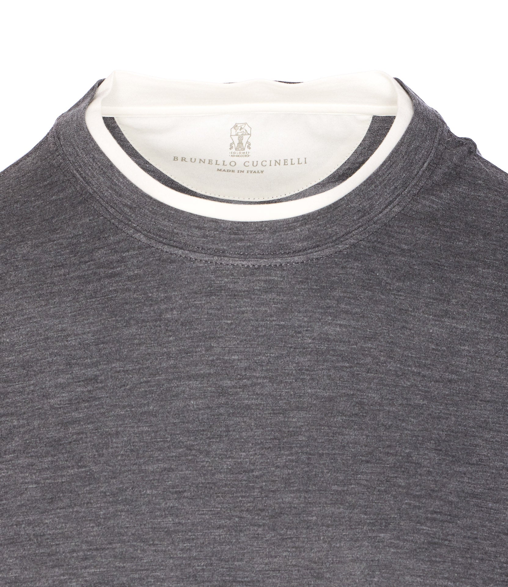 Brunello Cucinelli T-Shirts And Polos Grey Silk