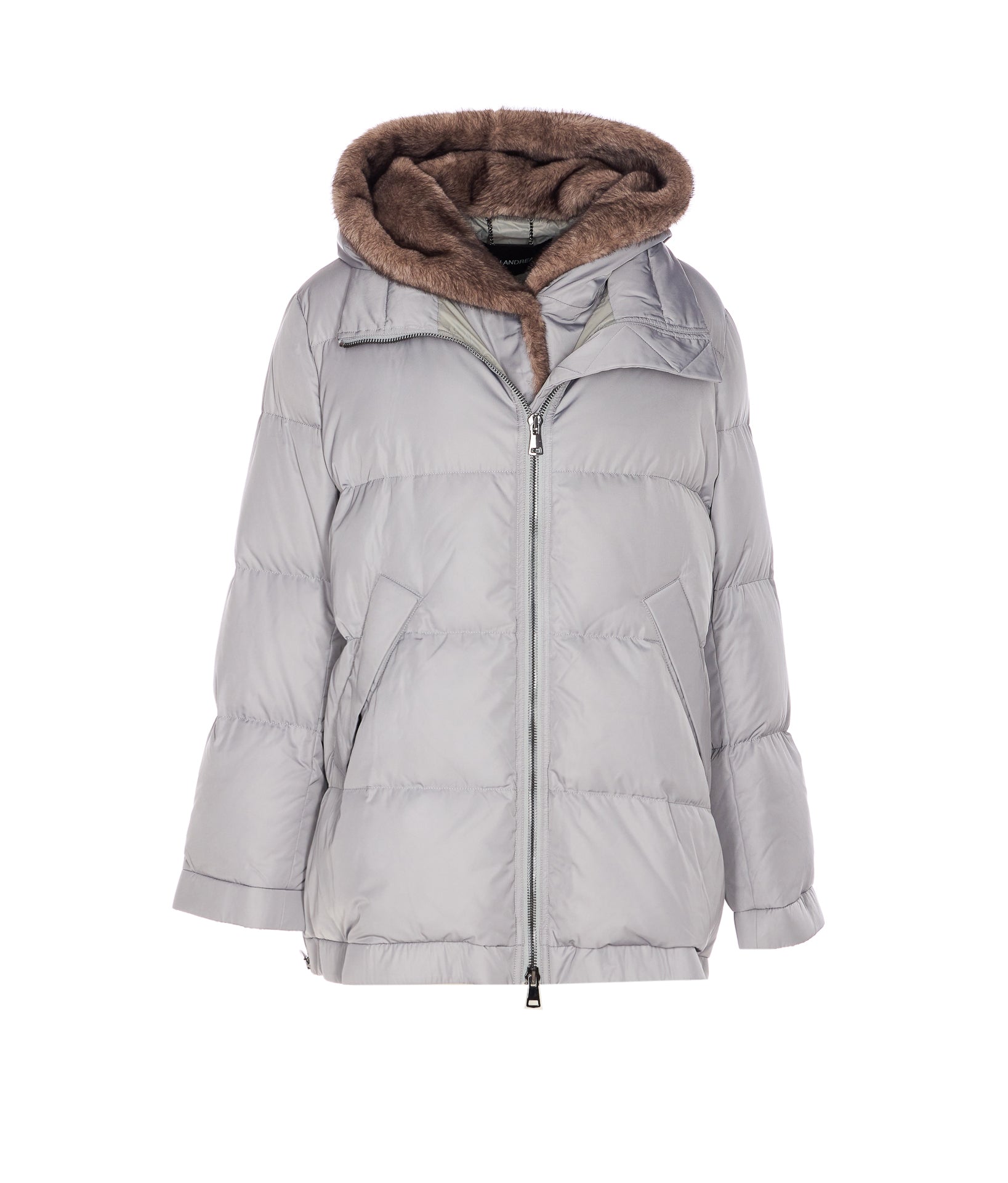 LOU ANDREA Coats Grey Polyester