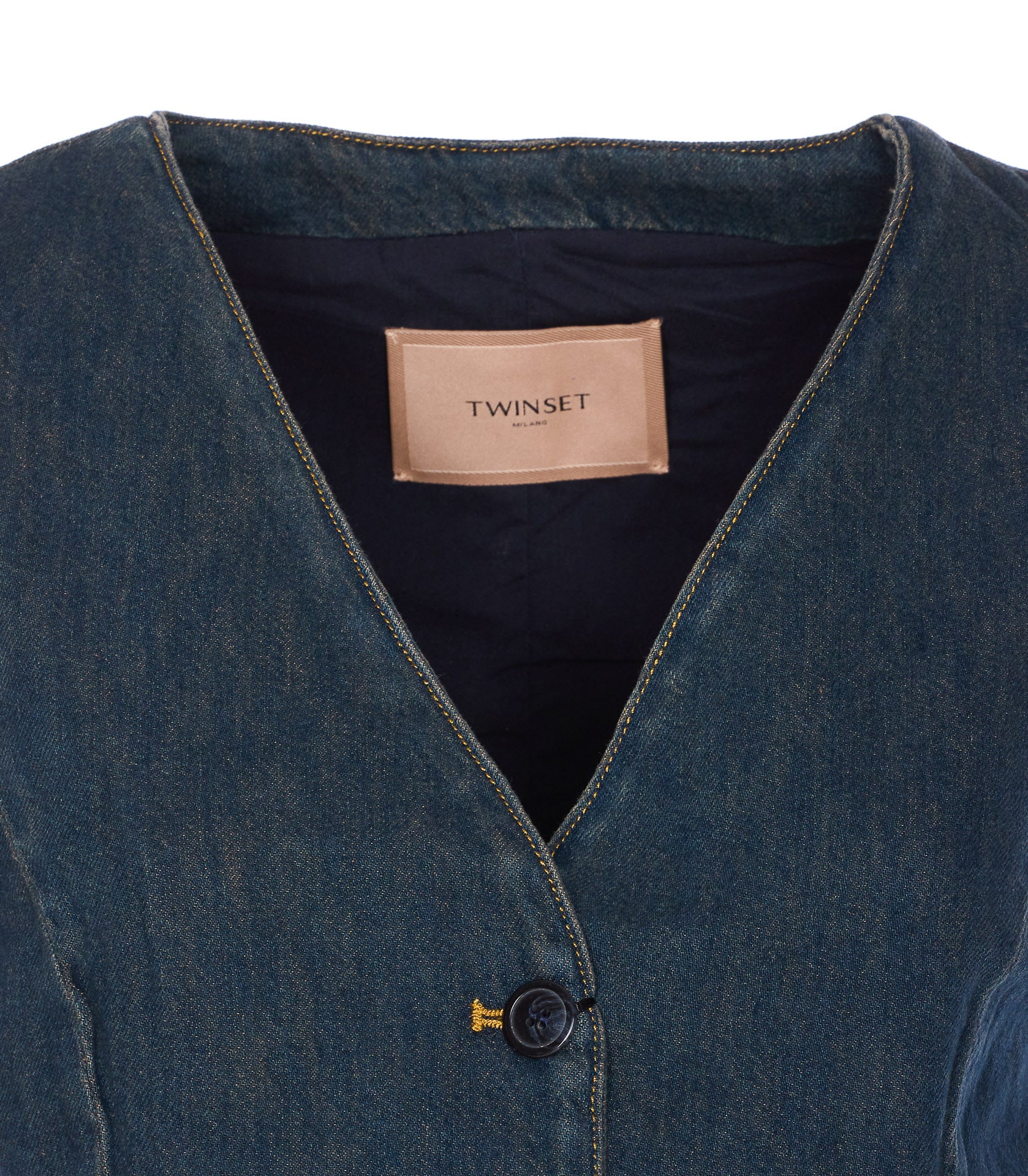Twin-Set Jackets Blue Cotton