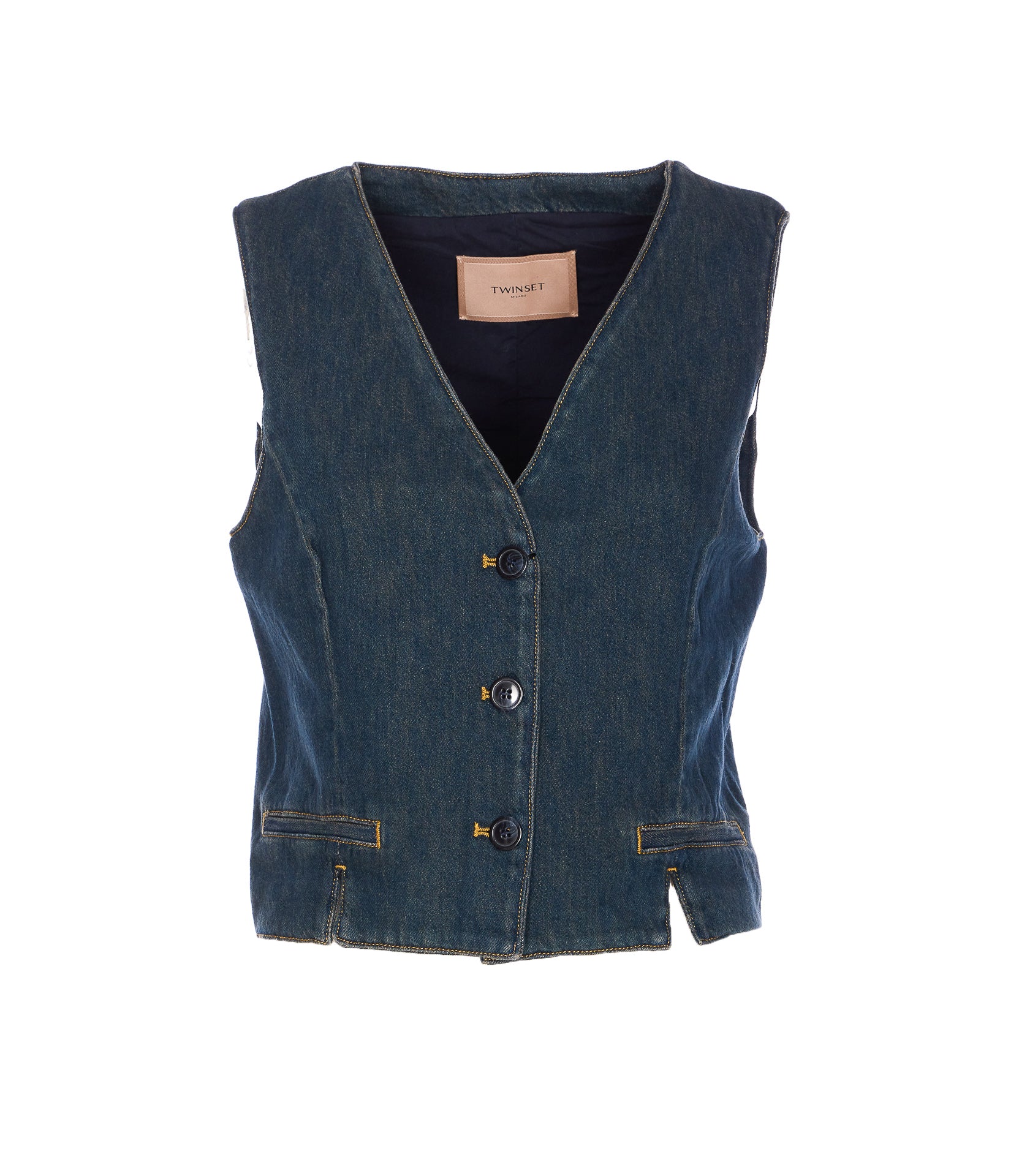 Twin-Set Jackets Blue Cotton