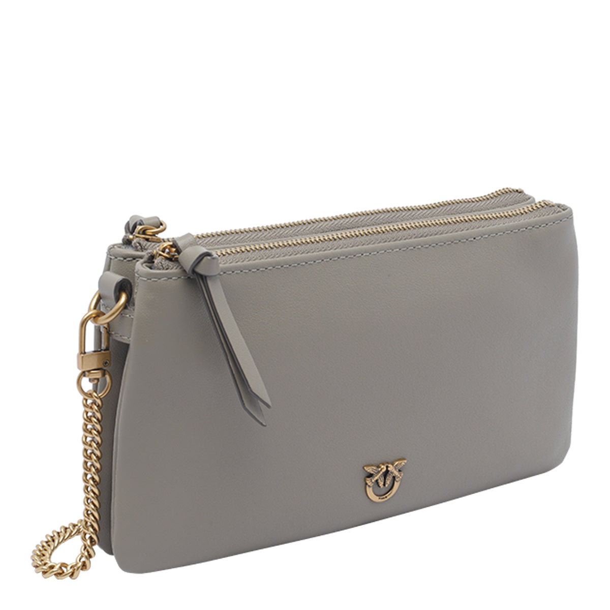 Pinko Bags Grey Calf Leather