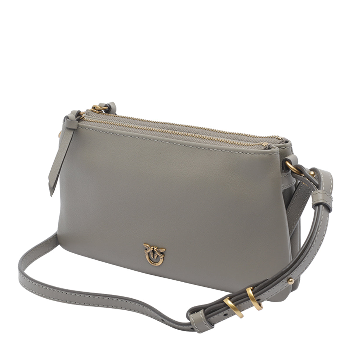 Pinko Bags Grey Calf Leather