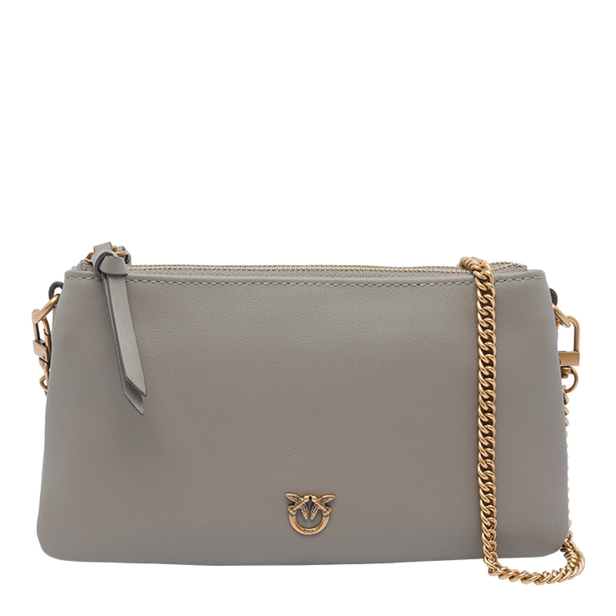 Pinko Bags Grey Calf Leather