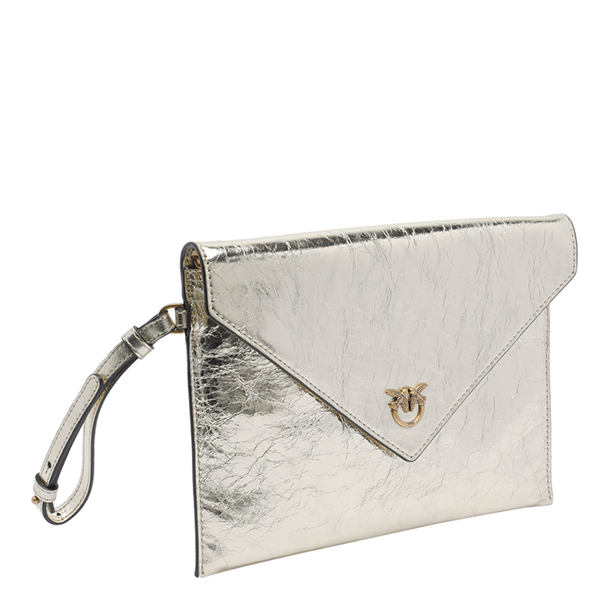 Pinko Bags Silver Calf Leather