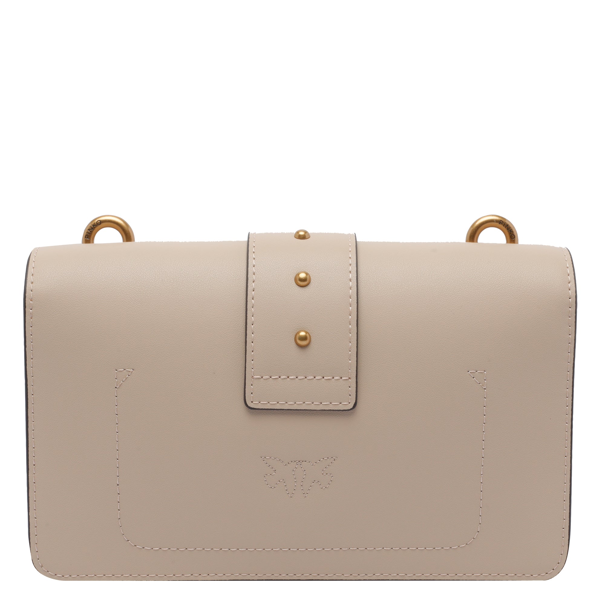 Pinko Bags Beige Calf Leather