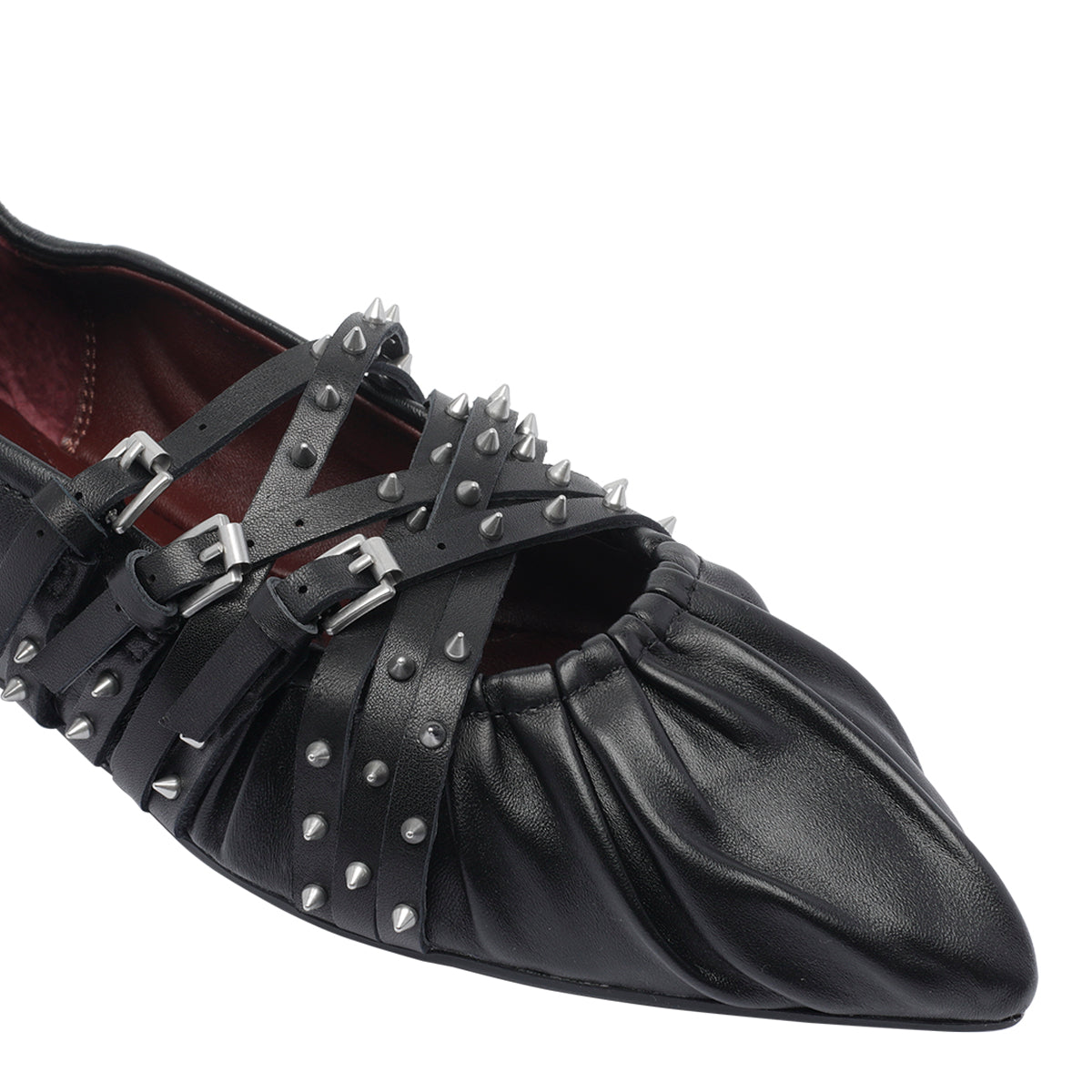 Ash Flat Shoes Black Calf Leather/rubber Sole