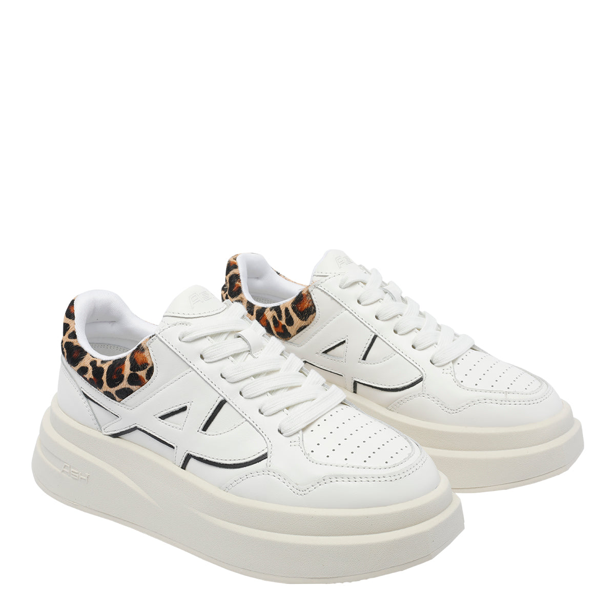 ASH Sneakers White Calf Leather/rubber Sole
