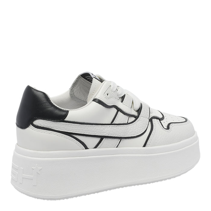 Ash Sneakers White Calf Leather/rubber Sole