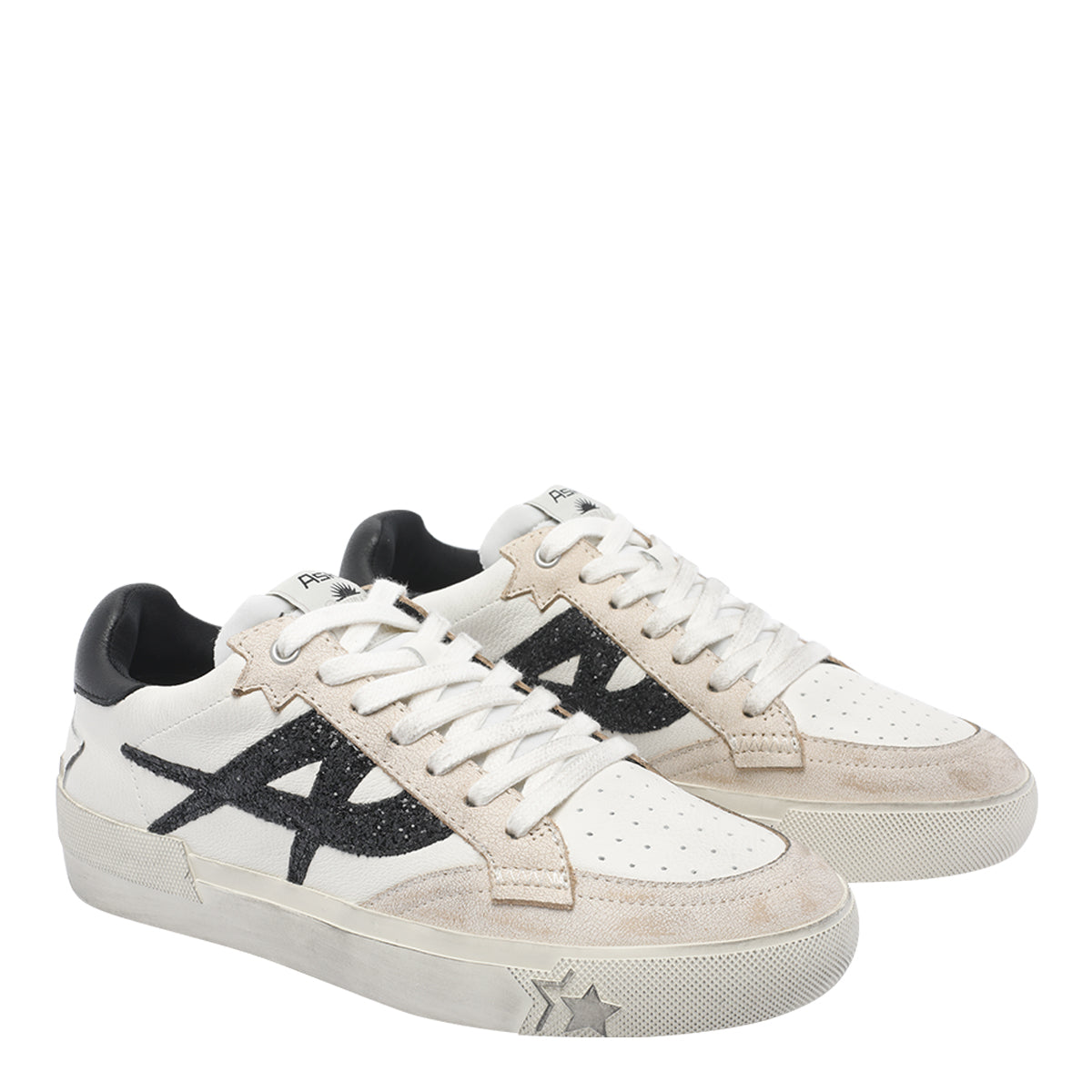 Ash Sneakers White Calf Leather/rubber Sole