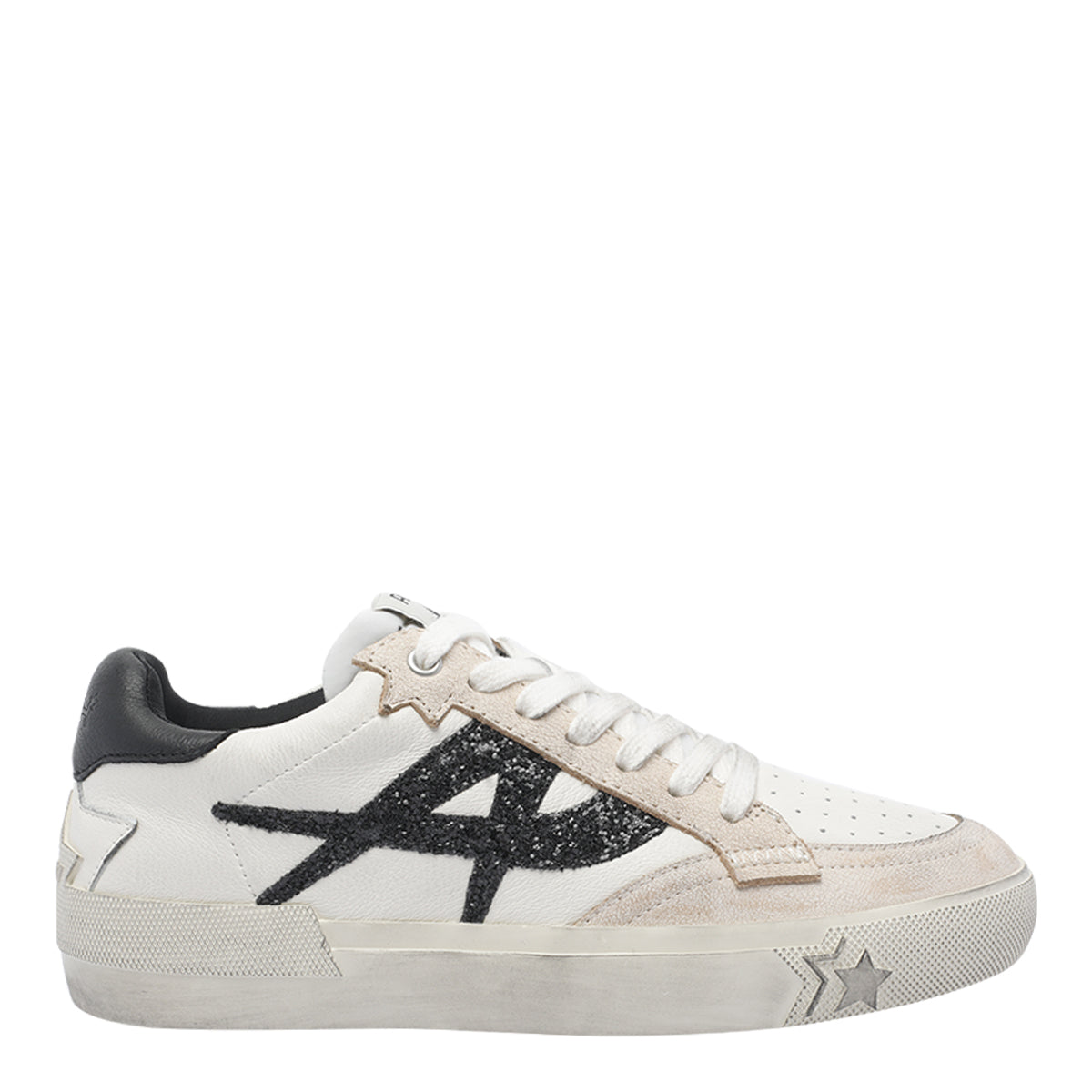 Ash Sneakers White Calf Leather/rubber Sole