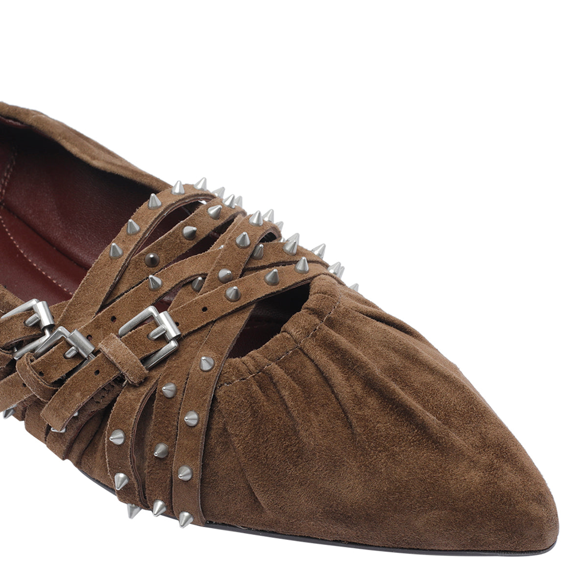 Ash Flat Shoes Brown Suede Leather/rubber Sole
