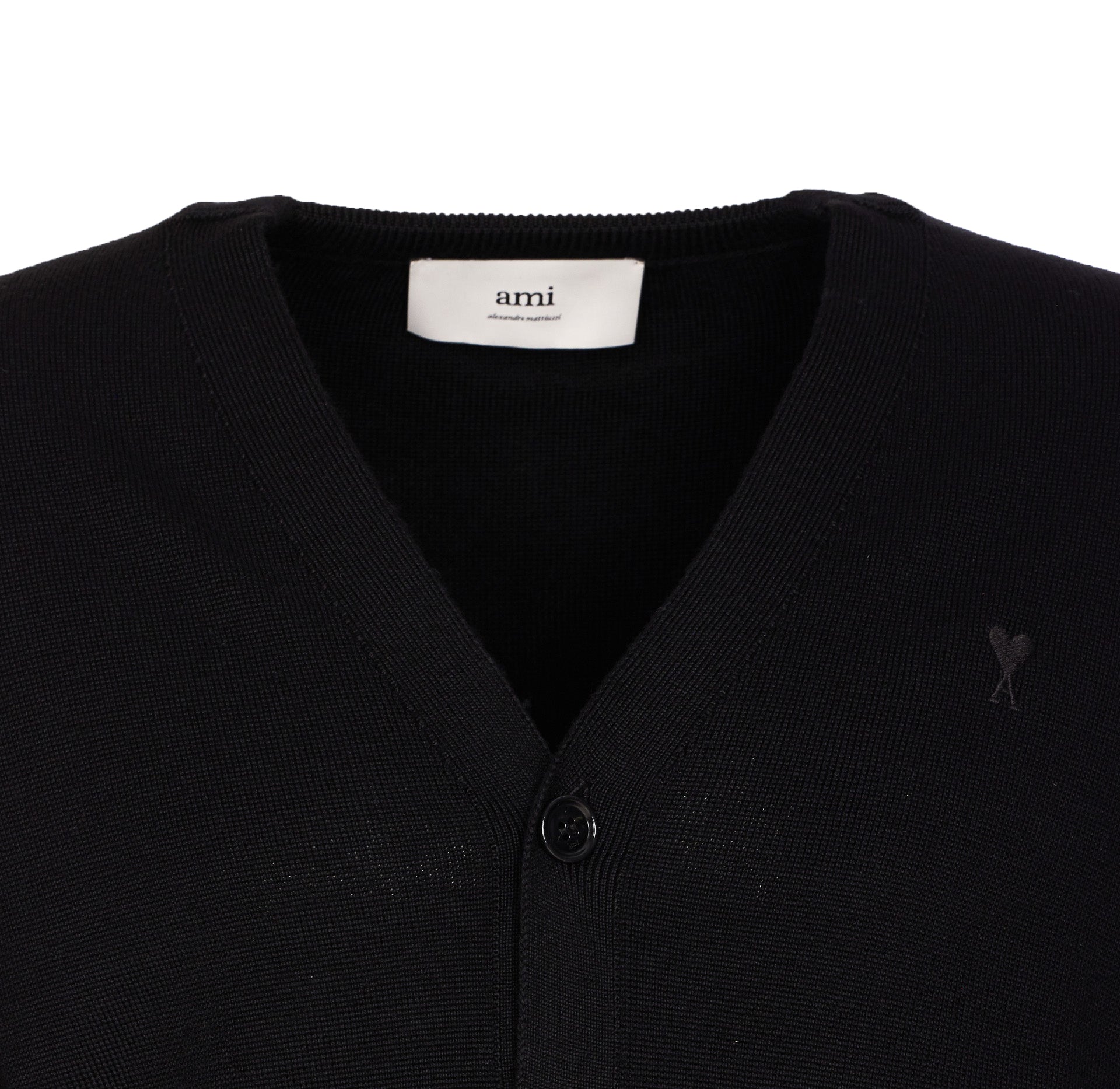 Ami Alexandre Matiussi Sweaters Black Wool Merino