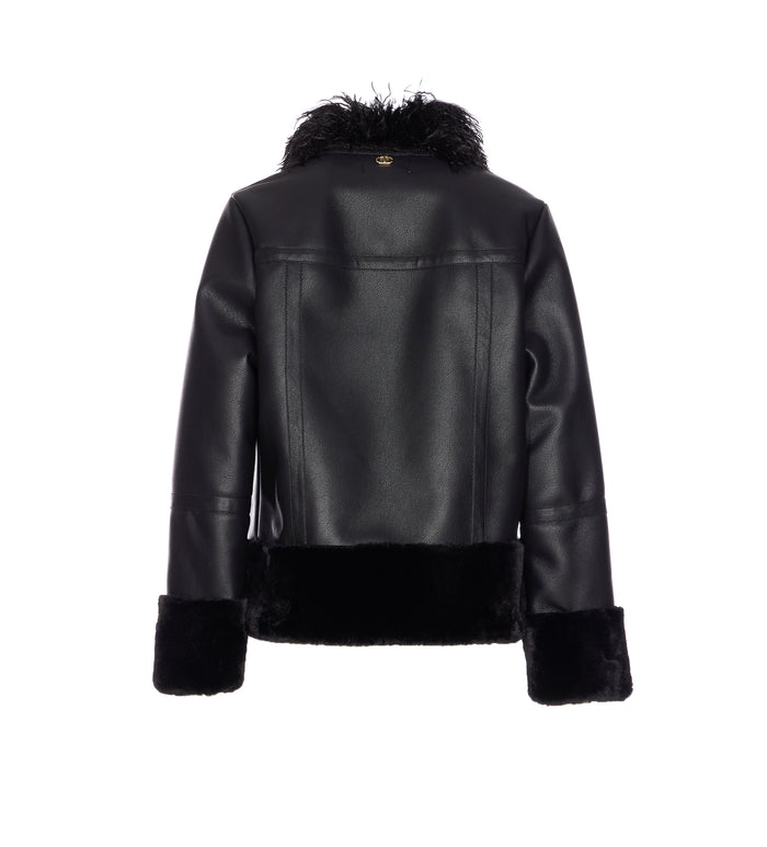 Twin-set Coats Black Polyester