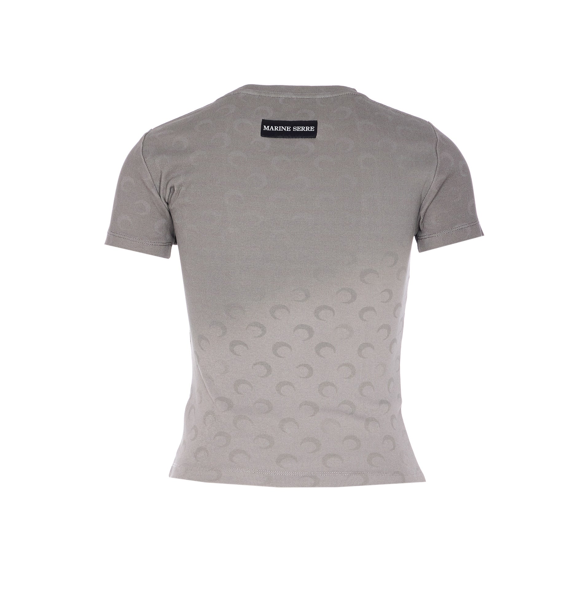 Marine Serre T-Shirts And Polos Grey Cotton