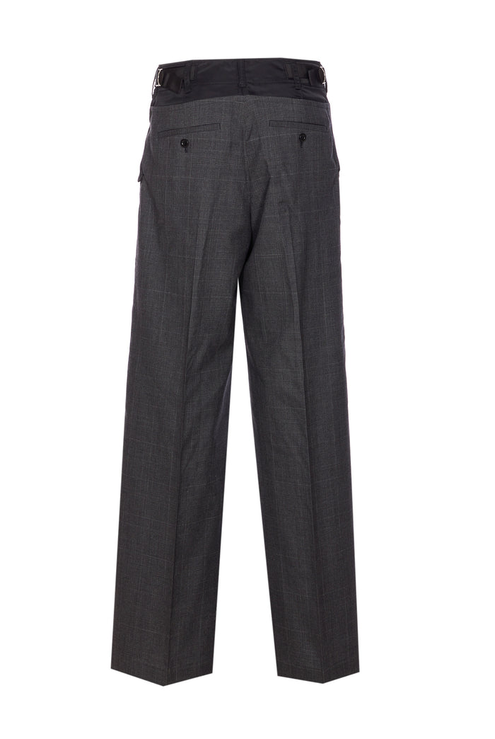 Sacai Trousers Grey Wool