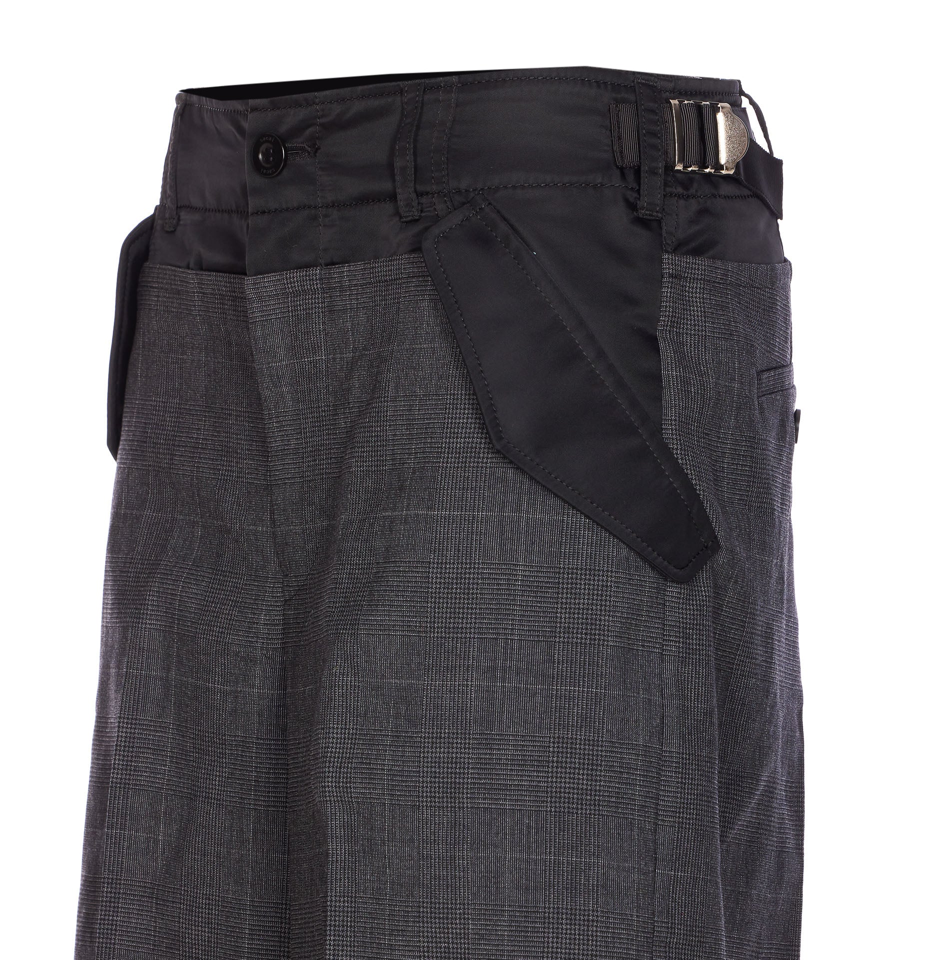 Sacai Trousers Grey Wool