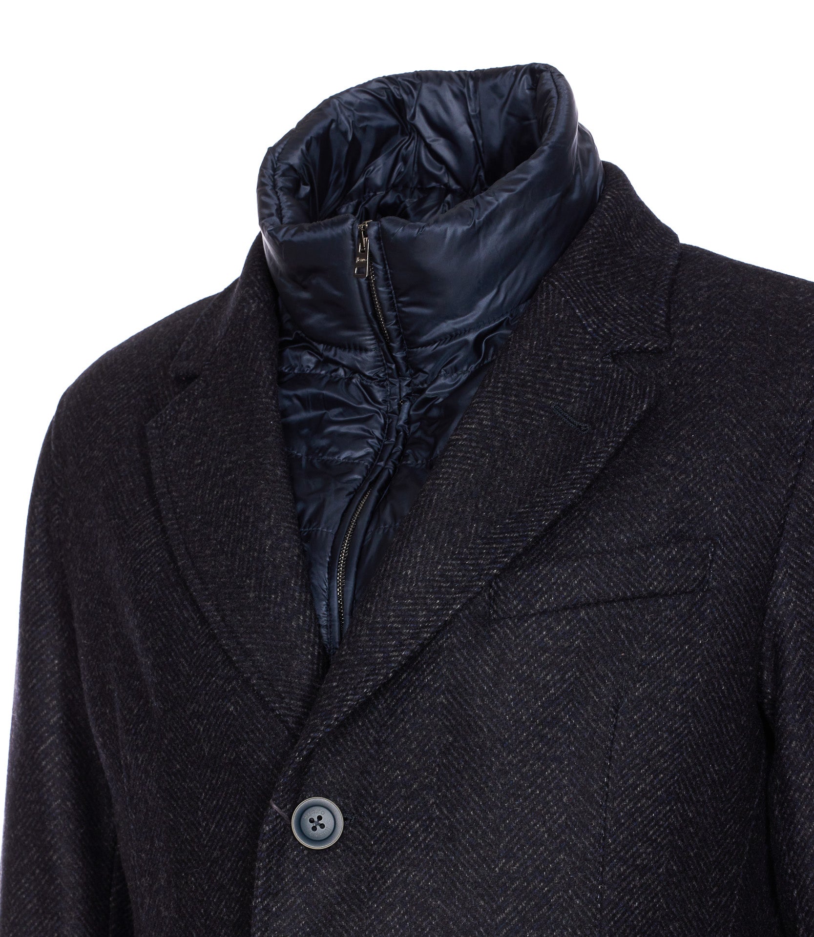 Herno Coats Blue Wool