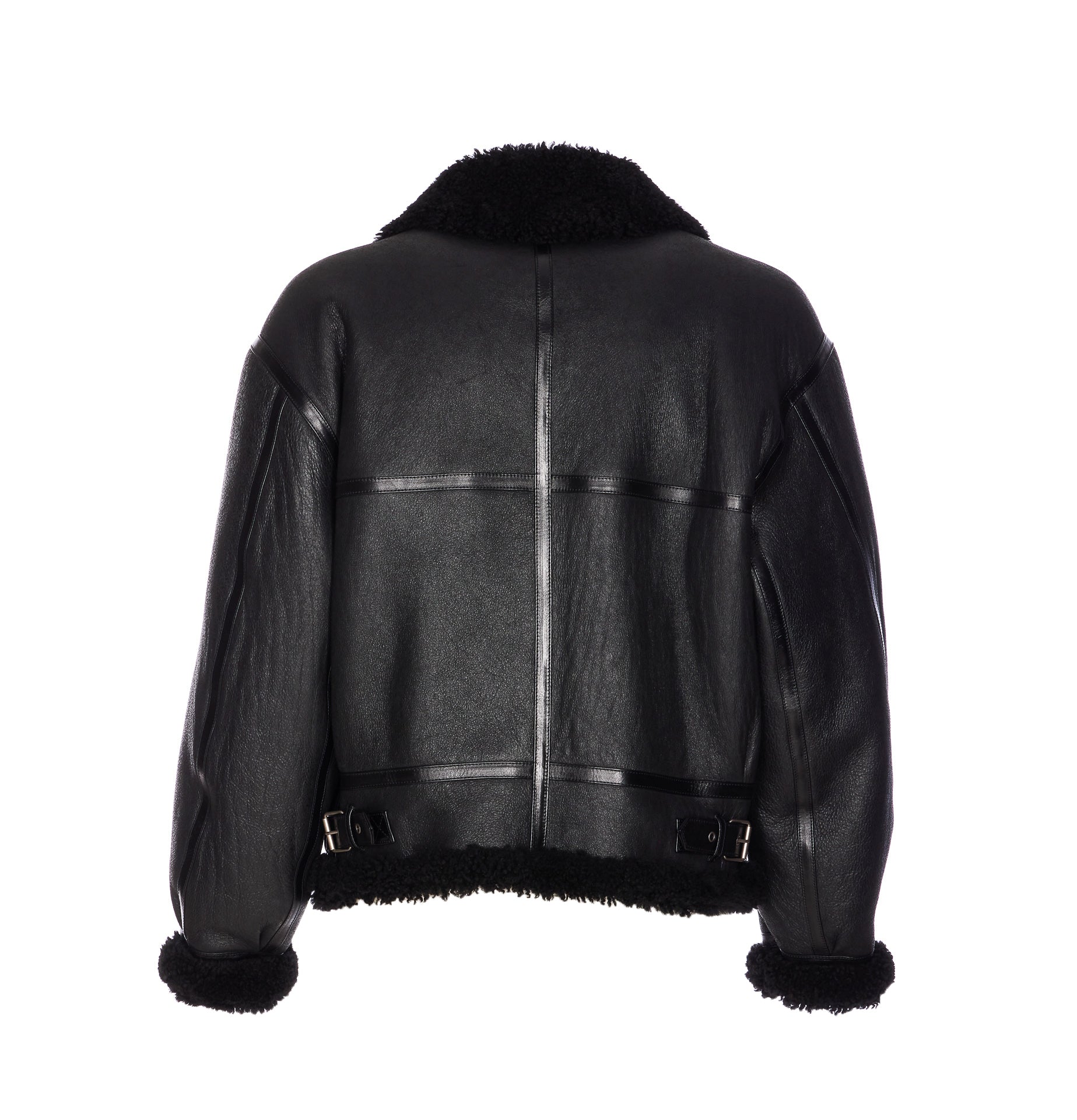 Saint Laurent Jackets Black Lamb Fur