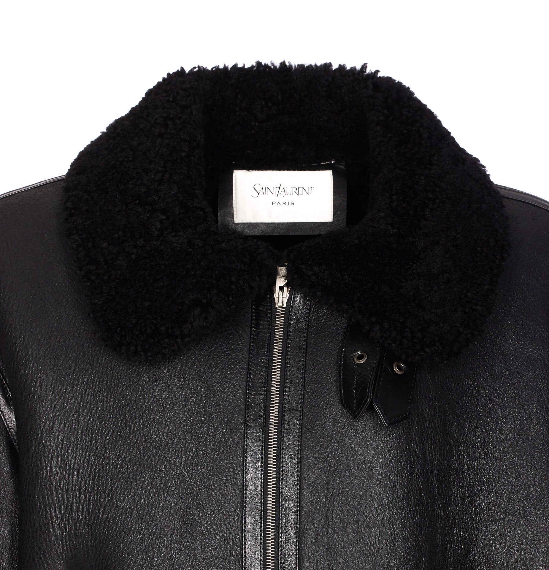 Saint Laurent Jackets Black Lamb Fur