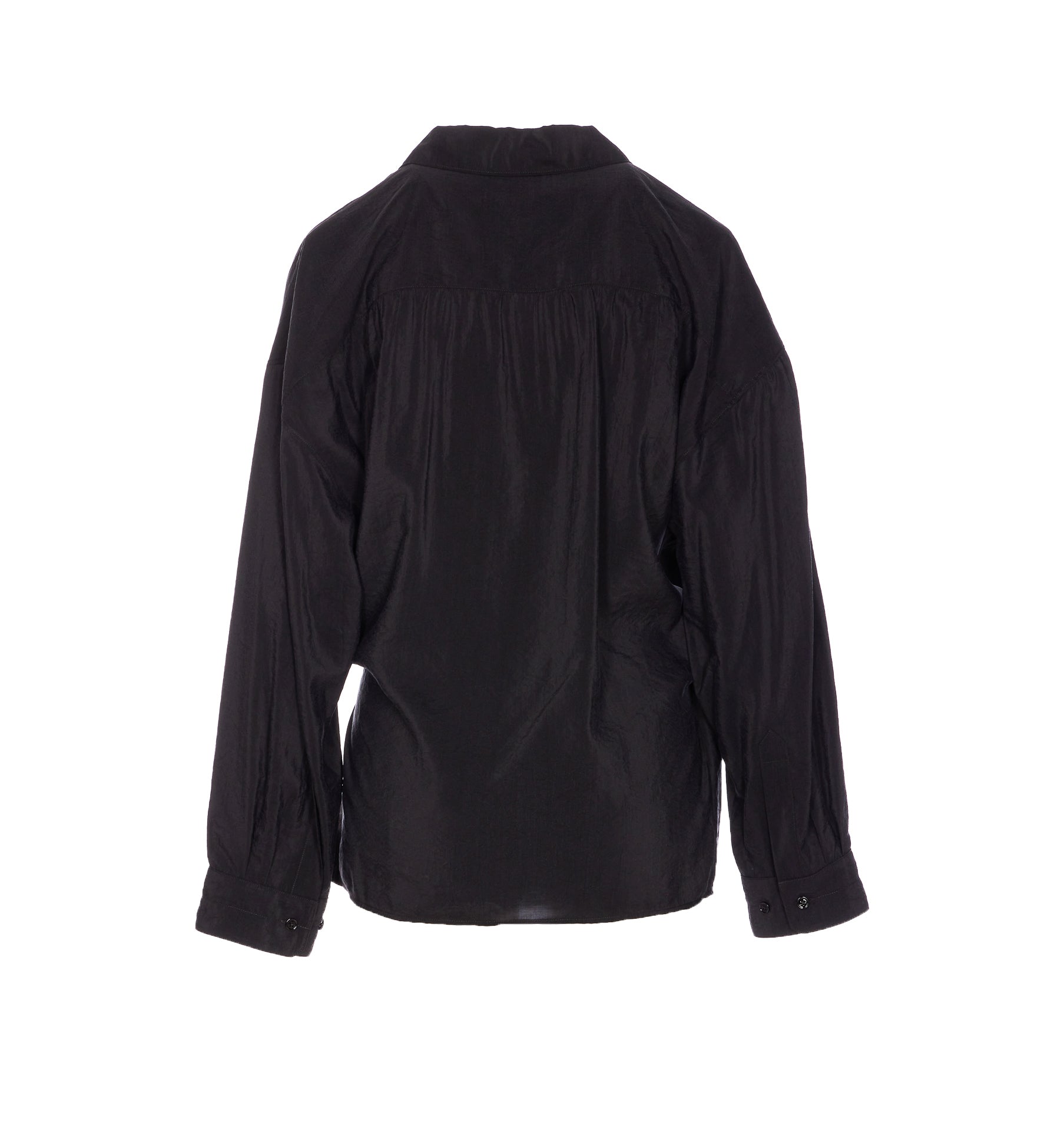 Lemaire Shirts Black Silk