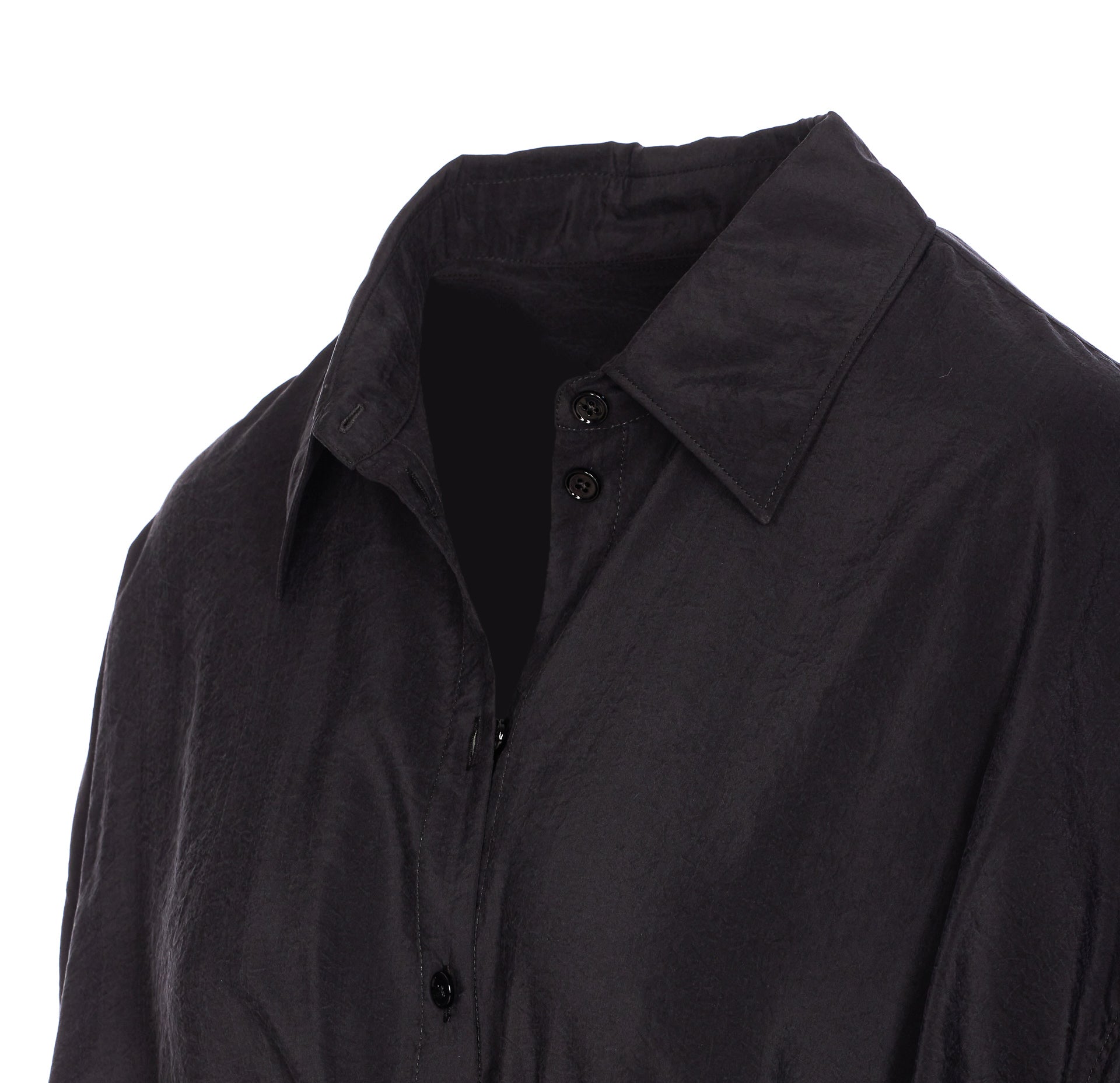 Lemaire Shirts Black Silk