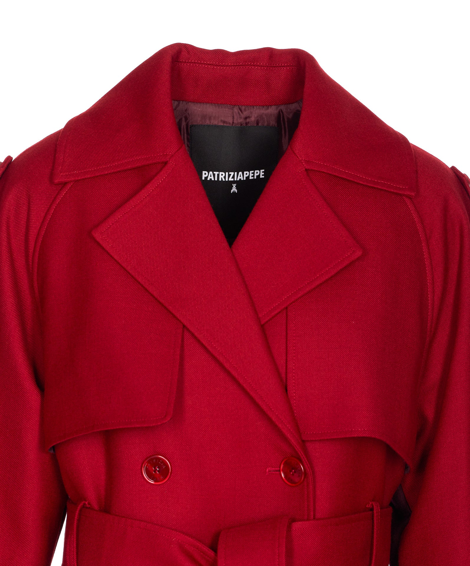 Patrizia Pepe Coats Red Polyester