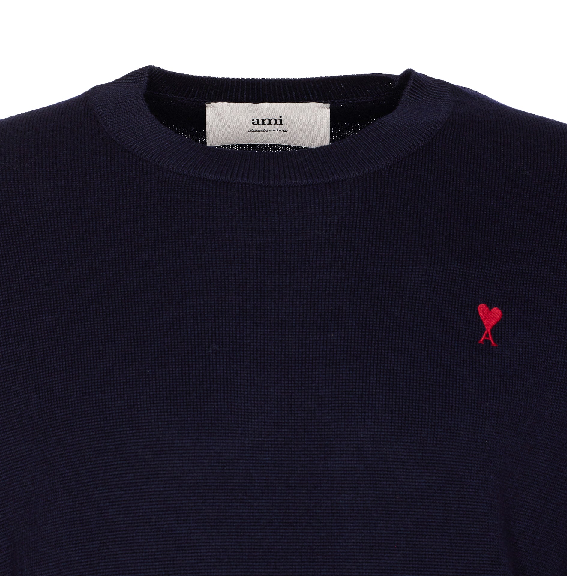 Ami Alexandre Matiussi Sweaters Blue Merino Wool