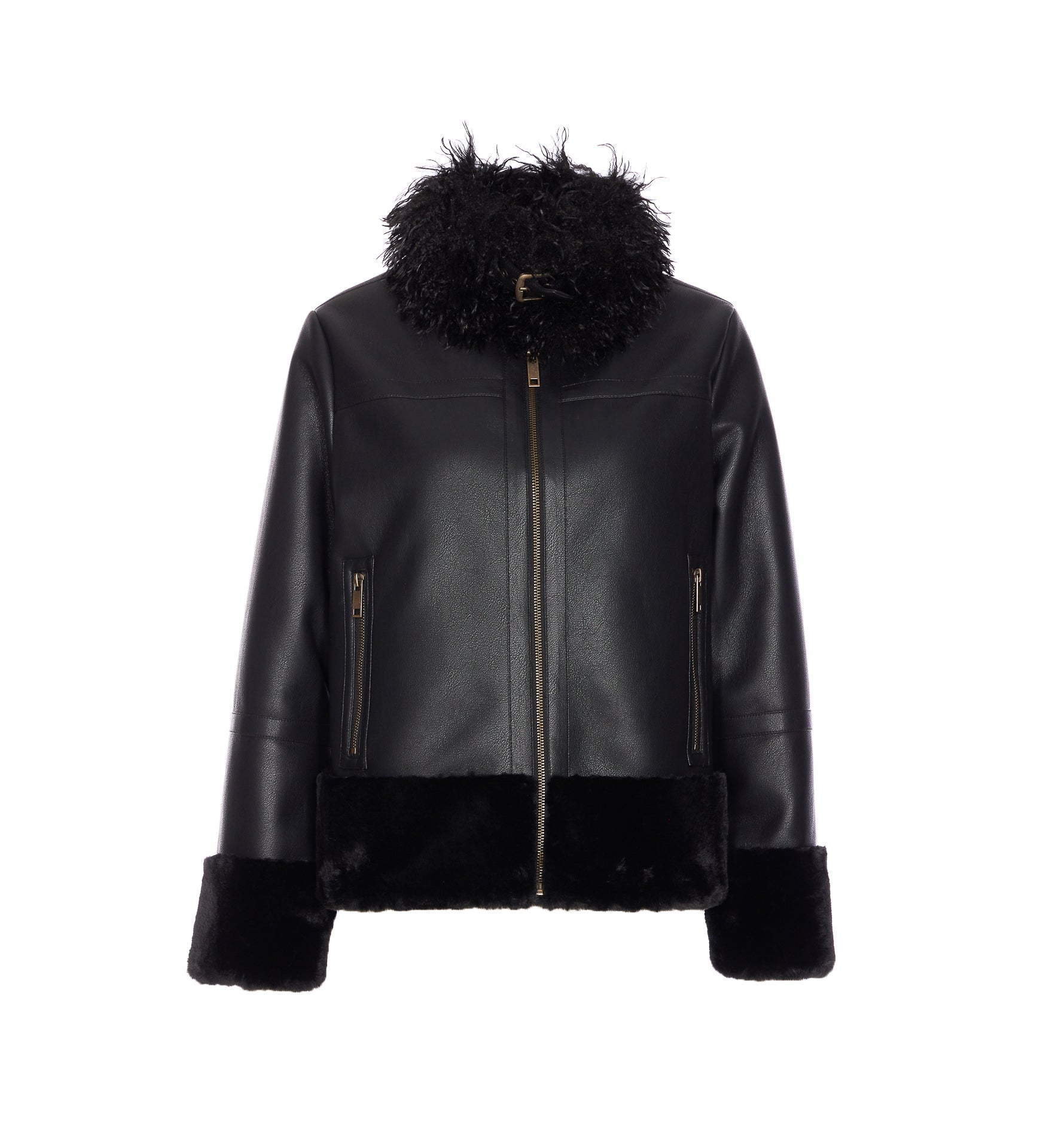 Twin-set Coats Black Polyester