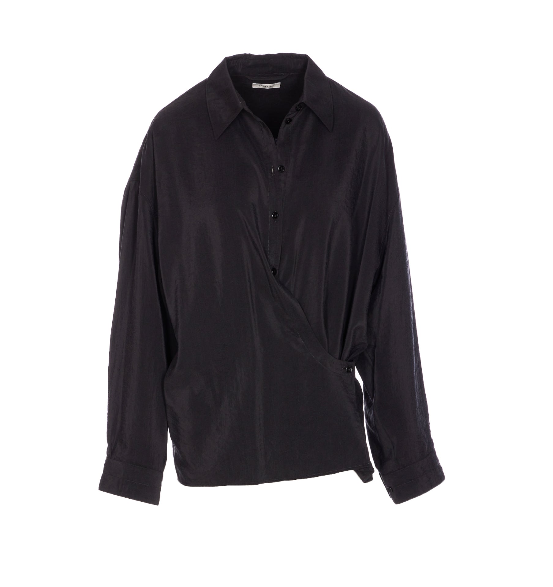 Lemaire Shirts Black Silk