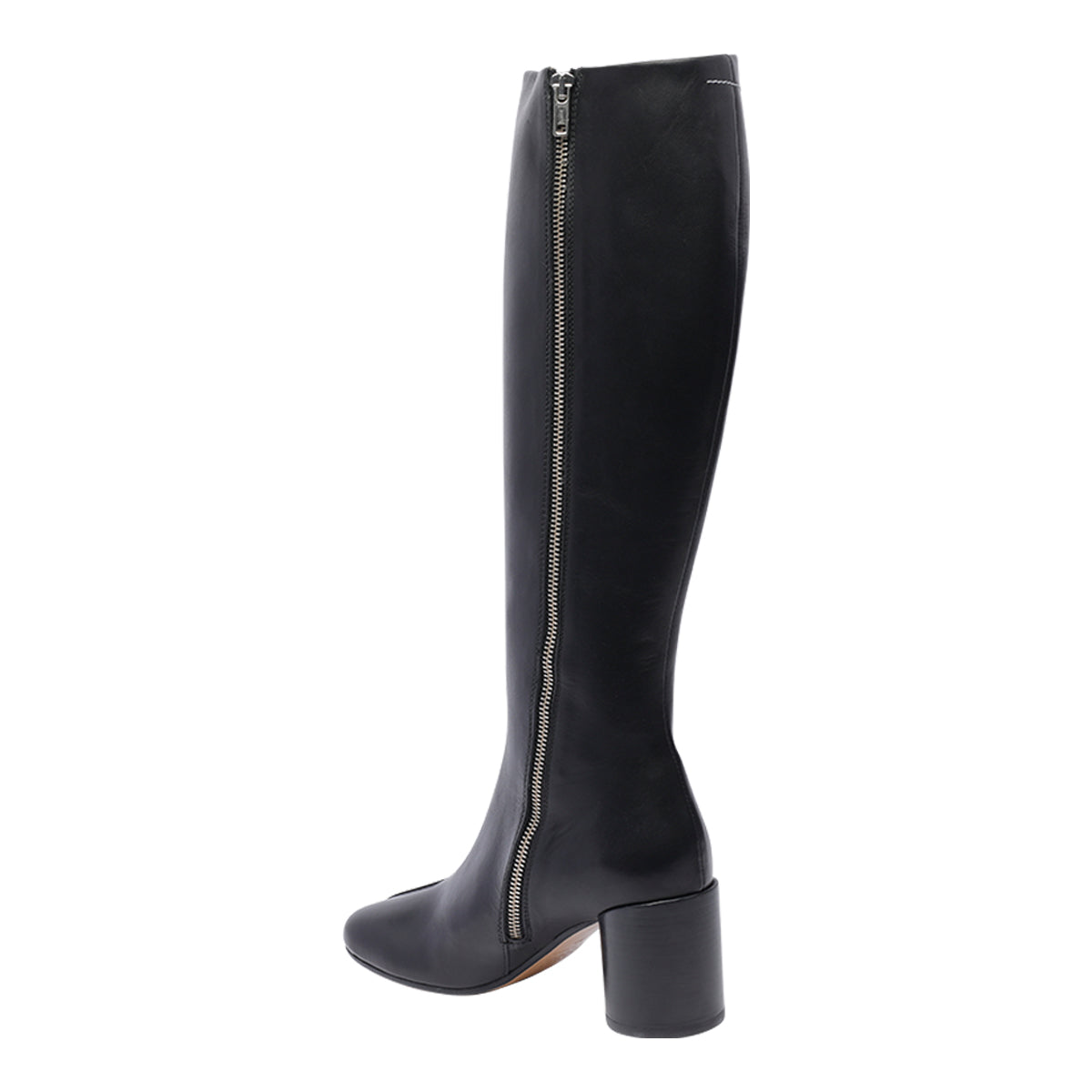Mm6 Maison Margiela Boots Black Calf Leather / Rubber Sole