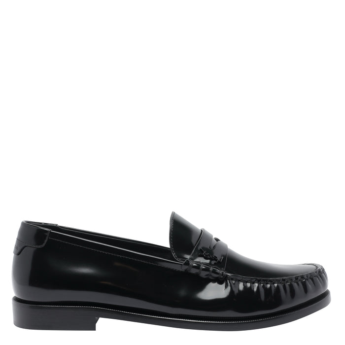 Saint Laurent Flat Shoes Black Calf Leather/rubber Sole