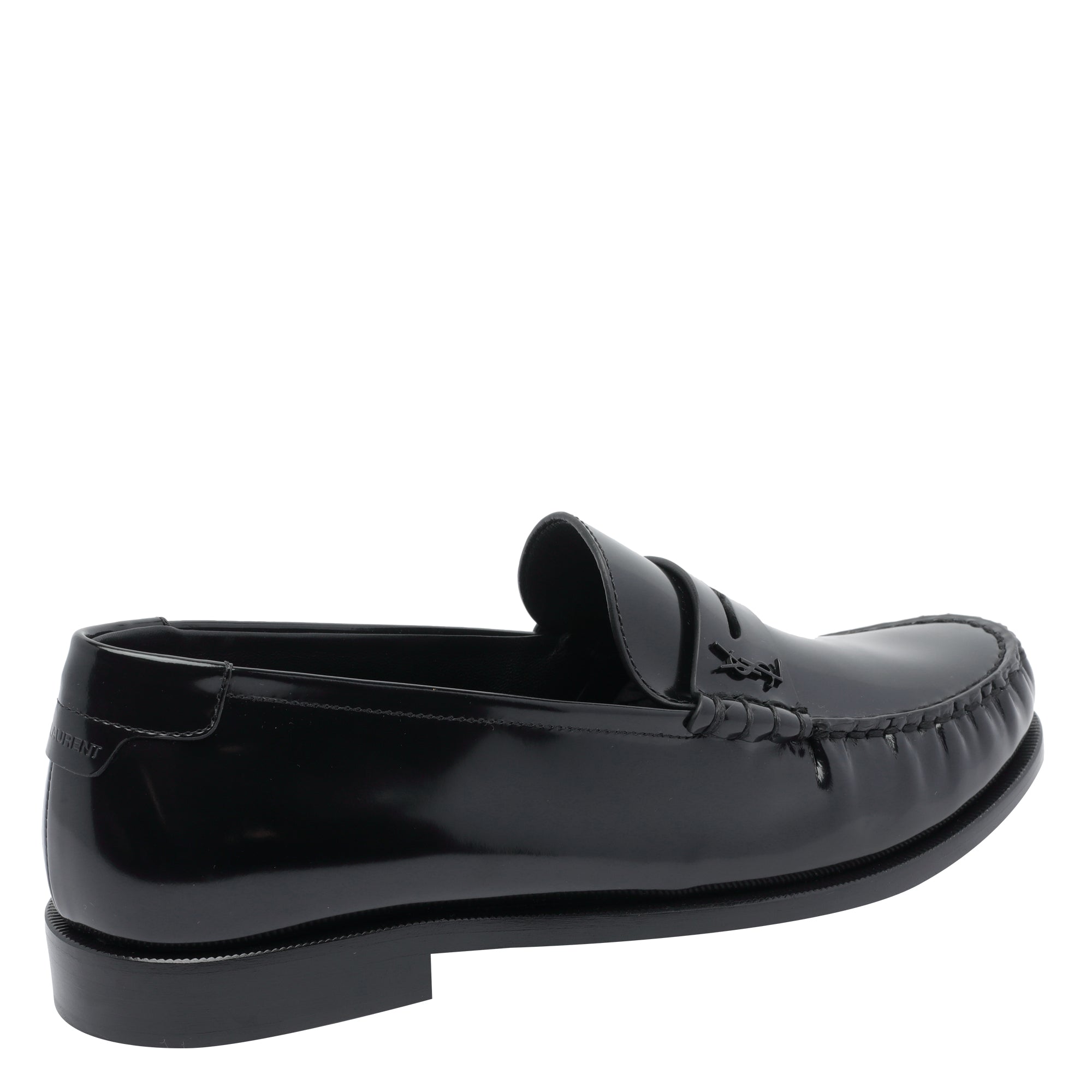 Saint Laurent Flat Shoes Black Calf Leather/rubber Sole