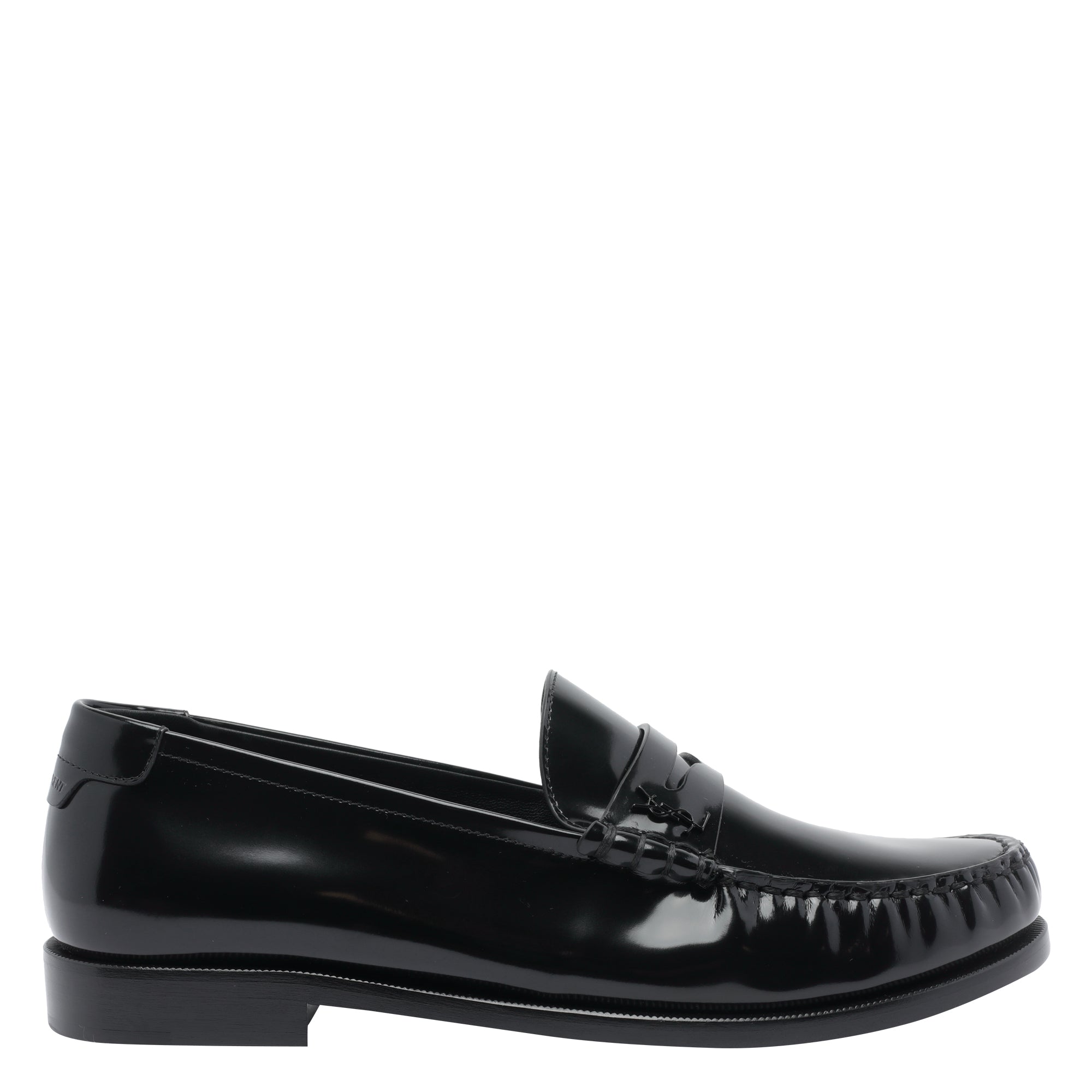 Saint Laurent Flat Shoes Black Calf Leather/rubber Sole
