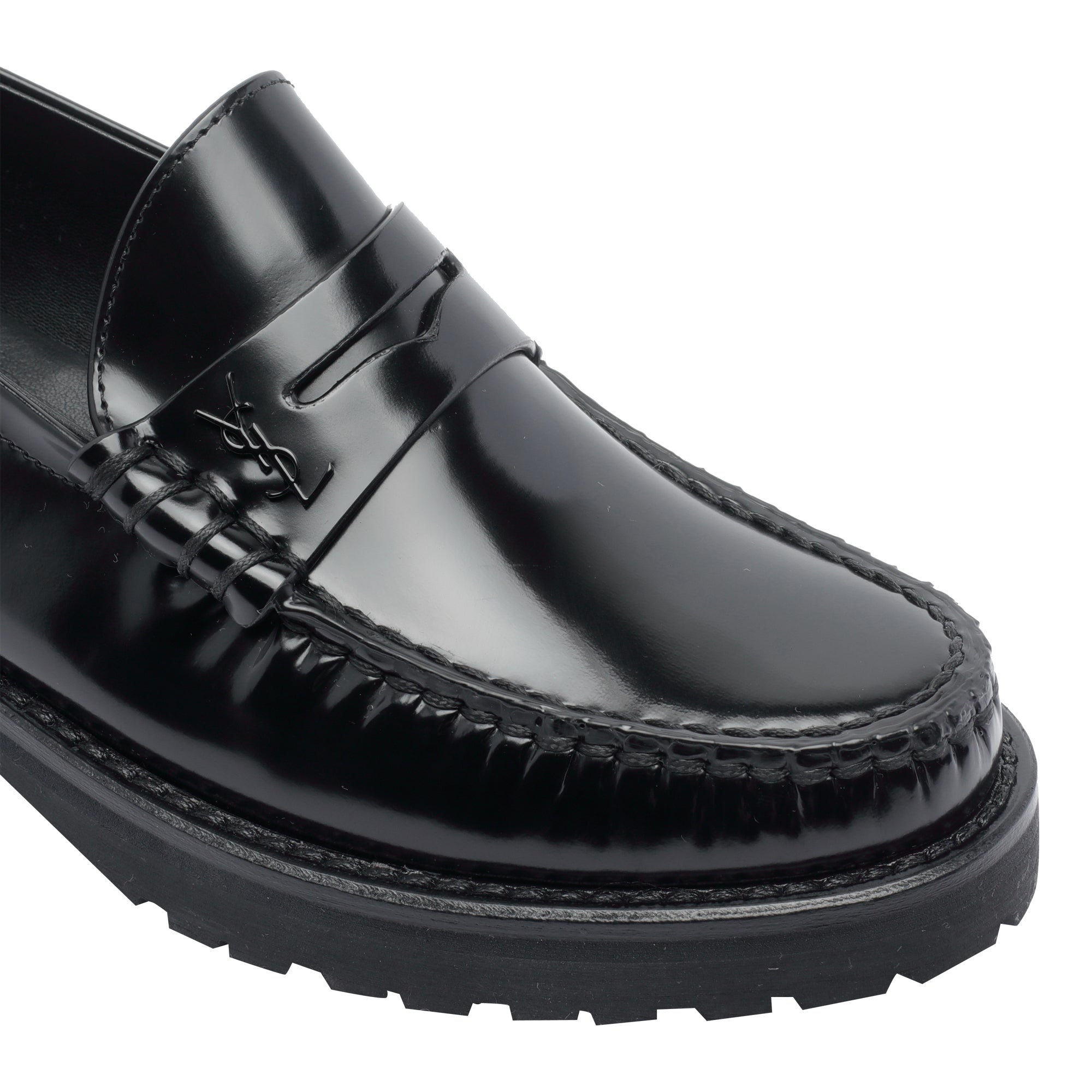 Saint Laurent Flat Shoes Black Calf Leather/rubber Sole