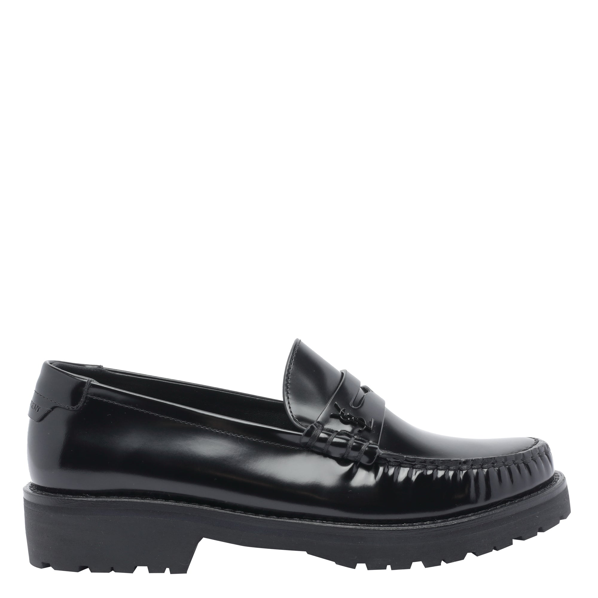 Saint Laurent Flat Shoes Black Calf Leather/rubber Sole