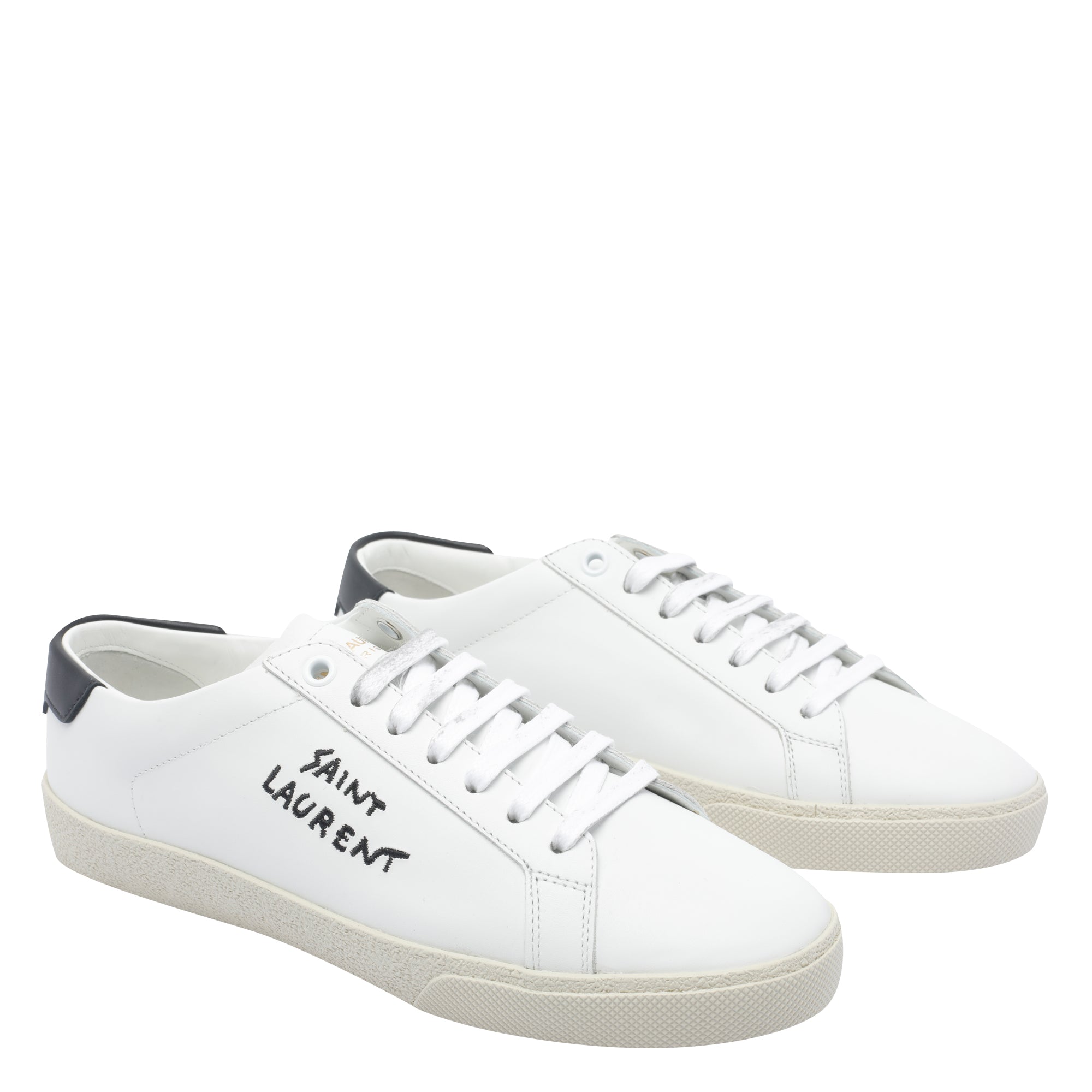 Saint Laurent Sneakers White Calf Leather/rubber Sole