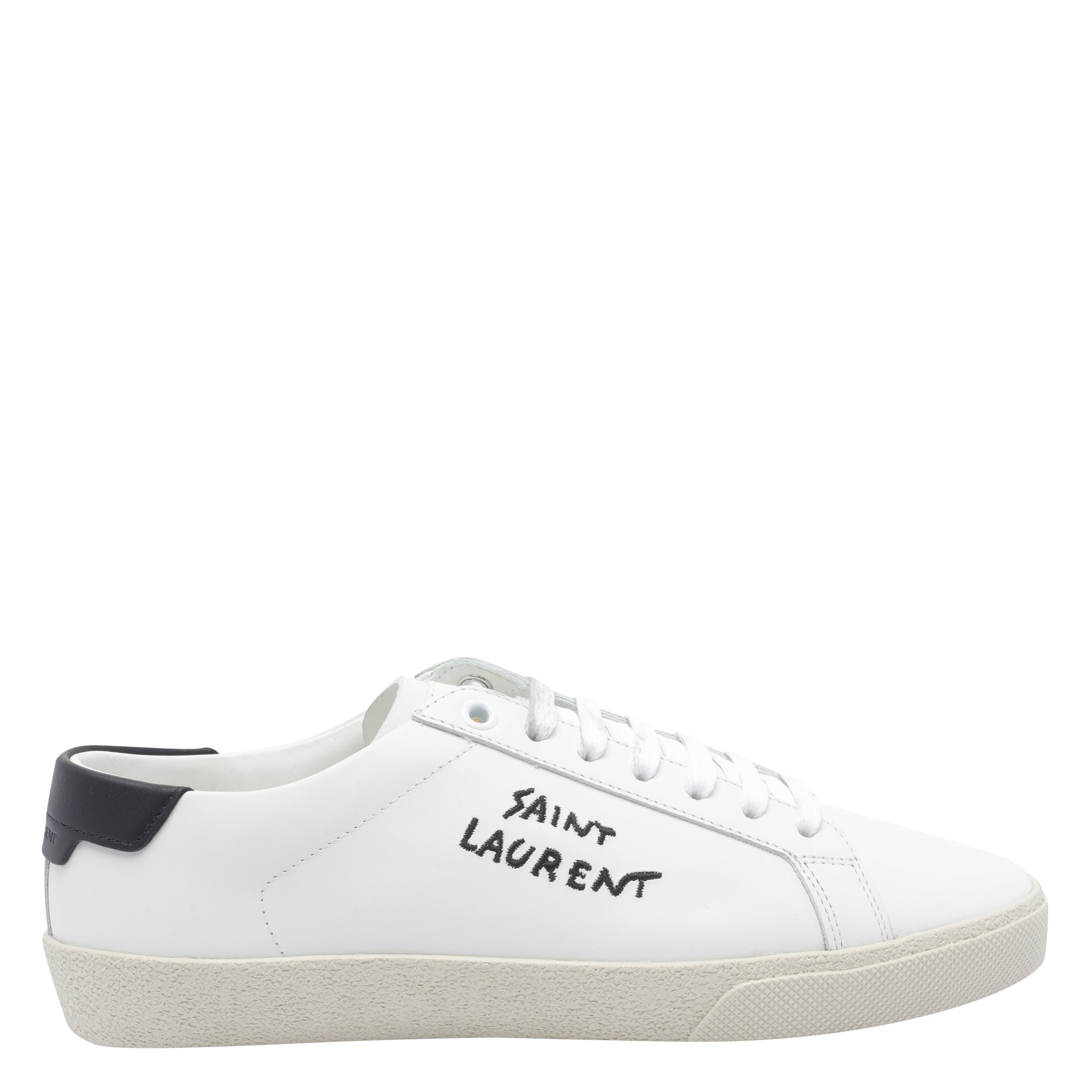 Saint Laurent Sneakers White Calf Leather/rubber Sole